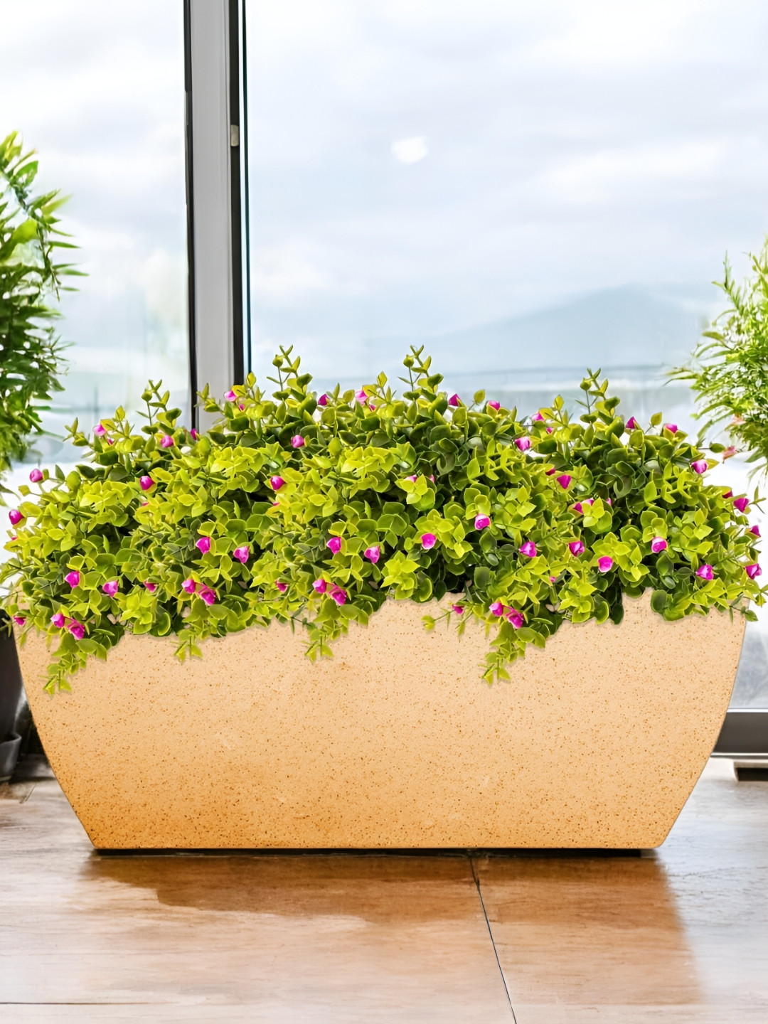 Go Hooked Decorative Planter & Indoor Outdoor  Flower Pot Recta Curve 36