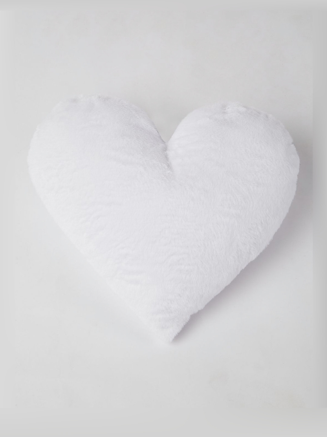 Myntra Elegant Homes White 2 Pieces Heart Shaped Fur Love Cushions