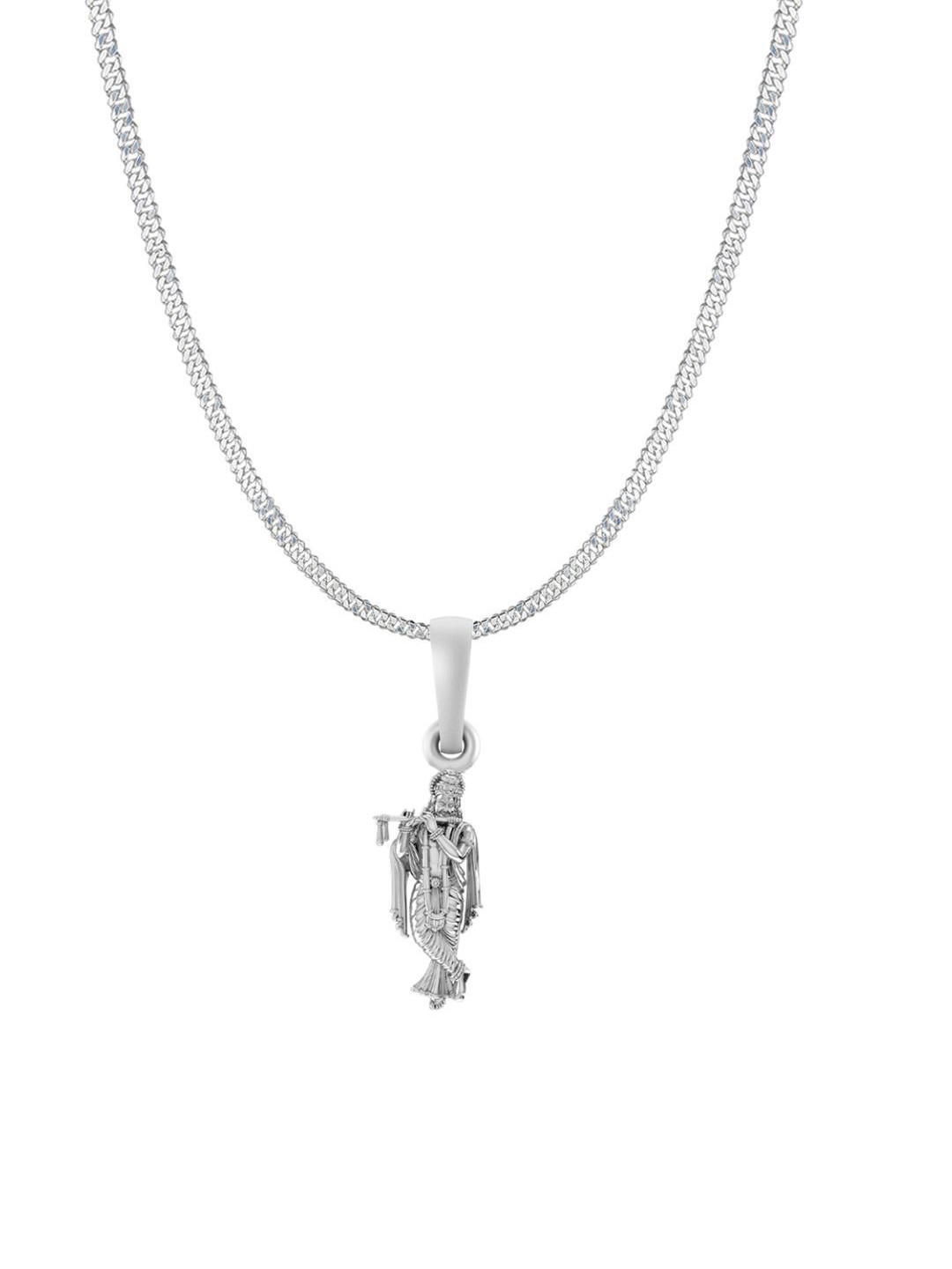 Metronaut Men 925 Sterling Silver Krishna Pendant With Box Chain