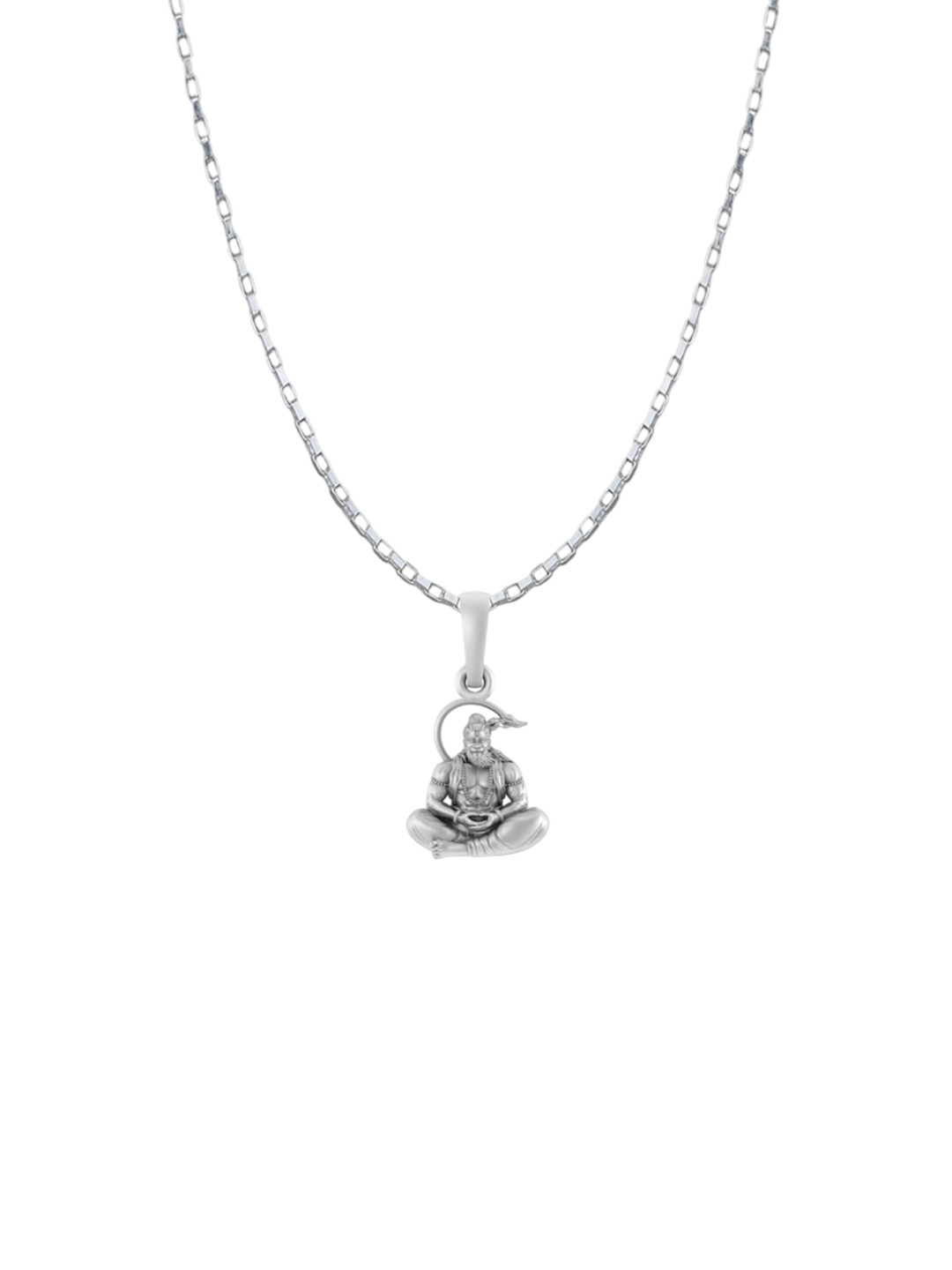 Metronaut 92.5 Sterling Silver Hanuman Pendant With Chain