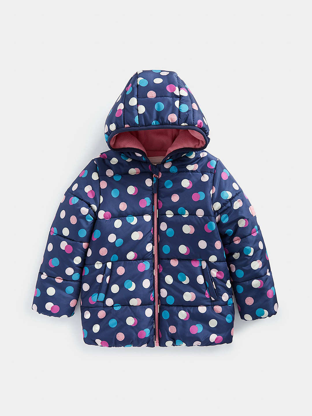mothercare Girls Polka Dot Hooded Jacket