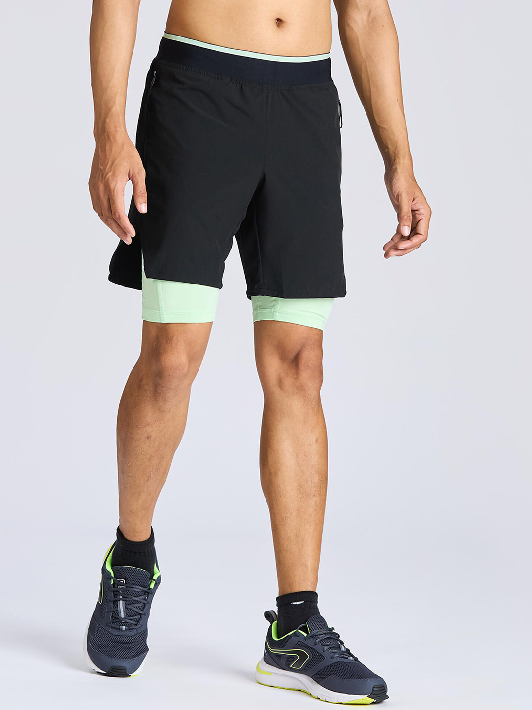 Domyos By Decathl Men's Regular Fit Training Performance Sports Shorts
