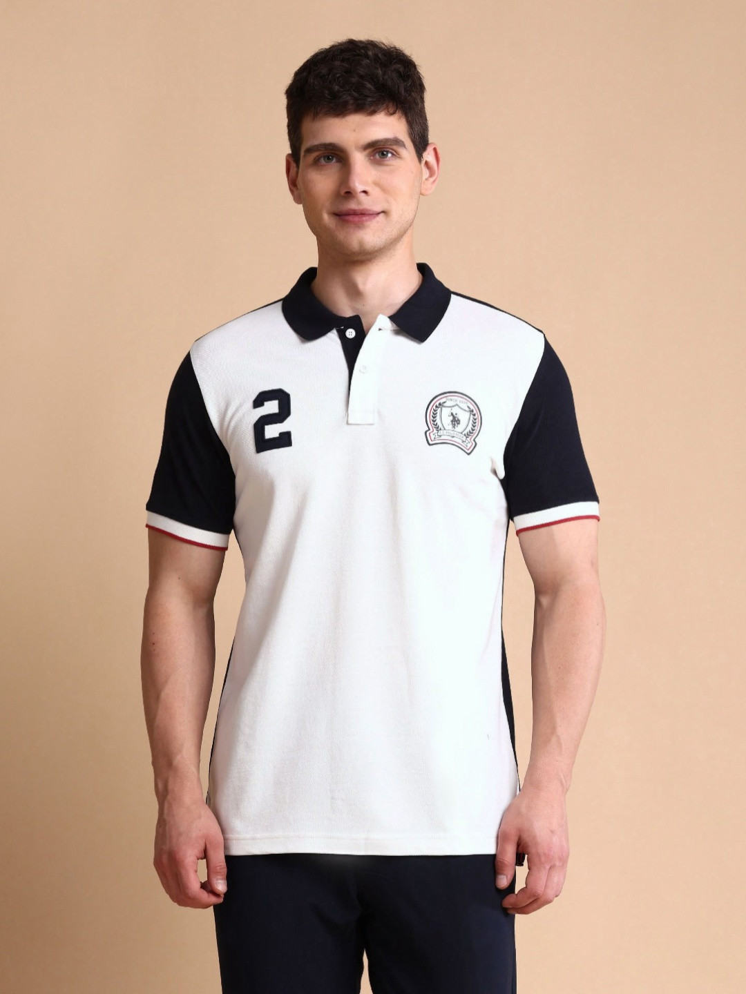 U.S. Polo Assn. Men Iconic Number Slim Fit Cotton Polo T-Shirt