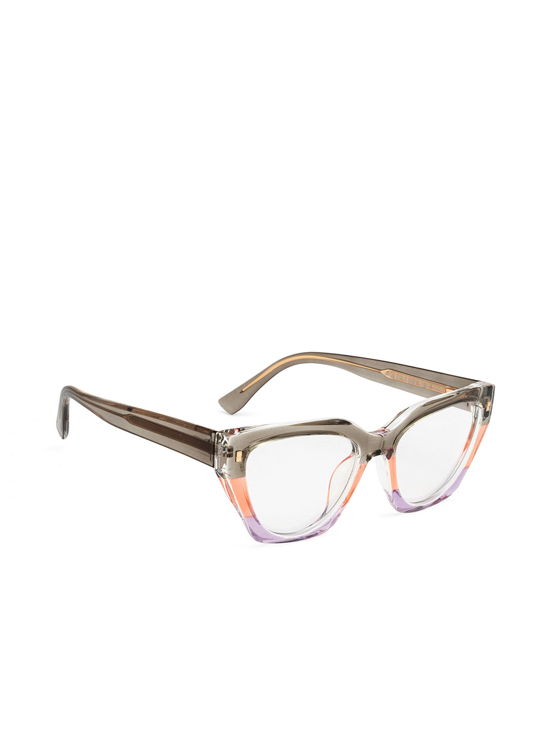 PERKEY Women Cat Eye Full Rim Fusion Blue Block Frames OPTL0017-C1