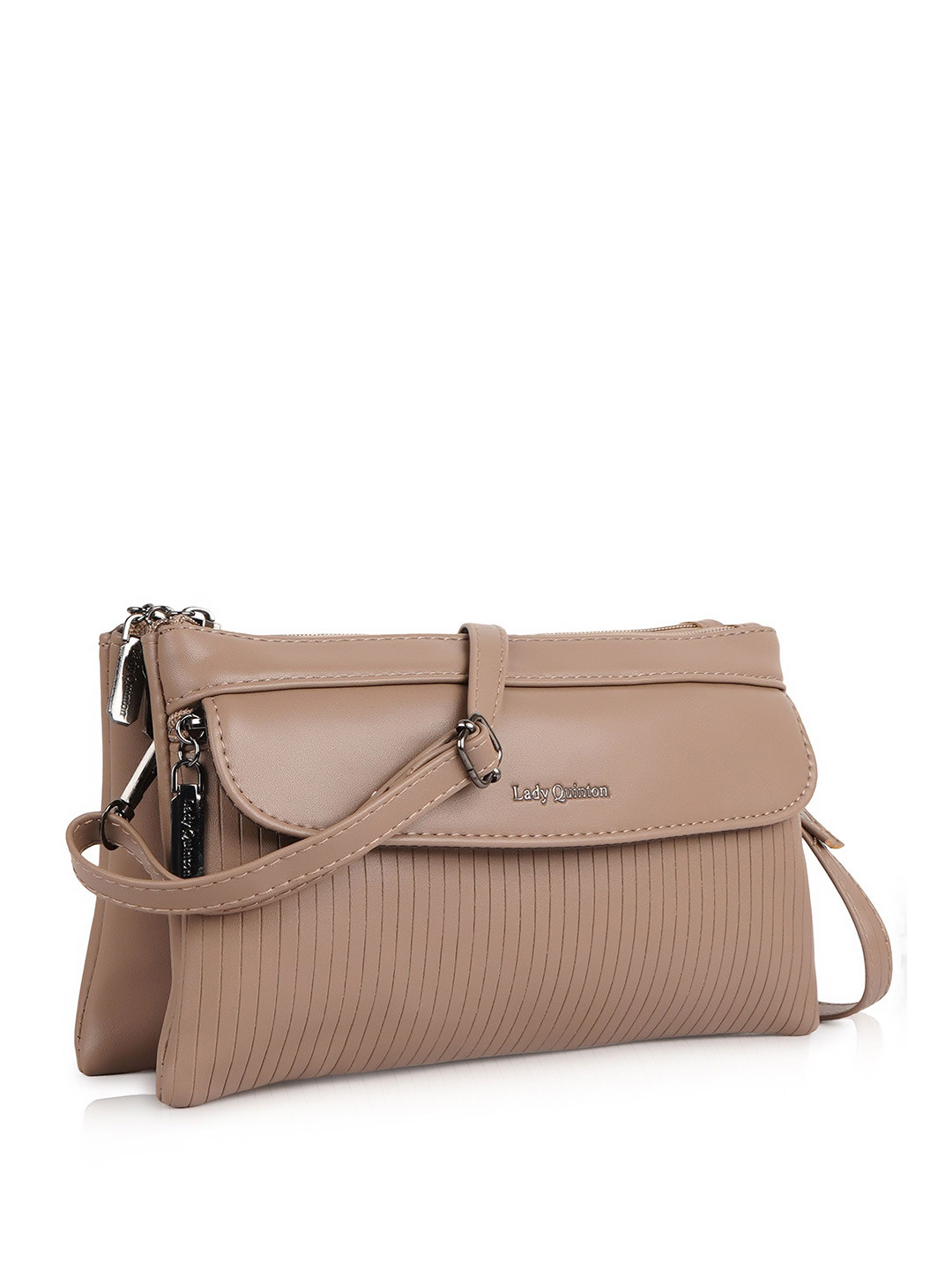 LADY QUINTON PU Structured Sling Bag with Fringed
