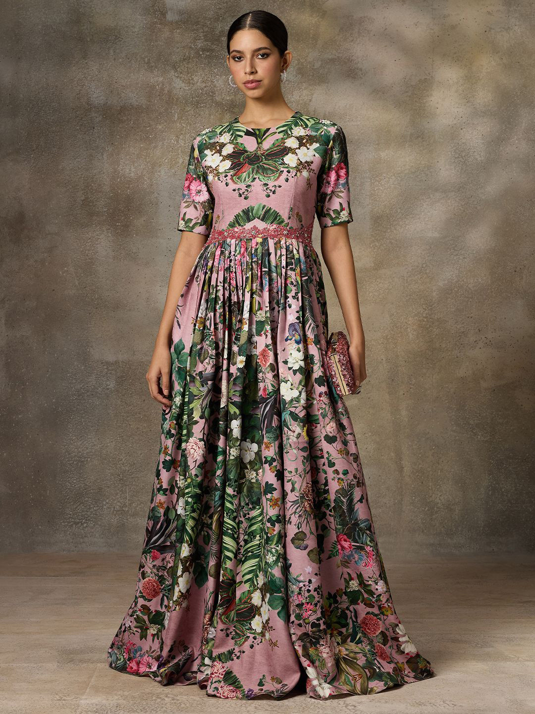 Rivaar By Rocky Star Women Floral Printed Cut-Outs Detail Maxi Dress