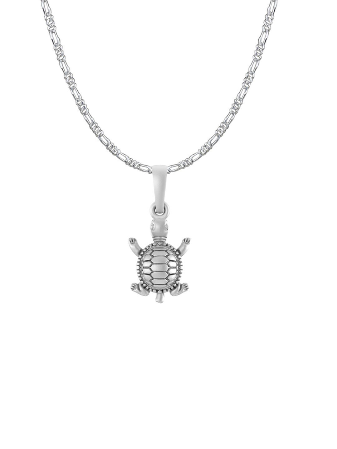 Metronaut 92.5 Sterling Silver Tortoise Pendant With Chain