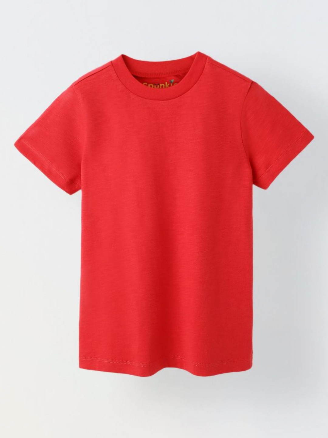 SPUNKIES Boys Solid Round Neck Cotton T-shirt