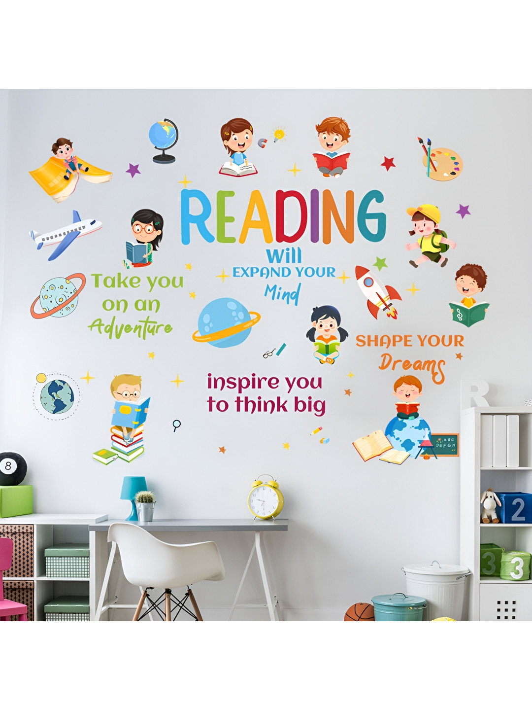 INDIAN ROYALS Red & Yellow Printed Waterproof Wall Stickers