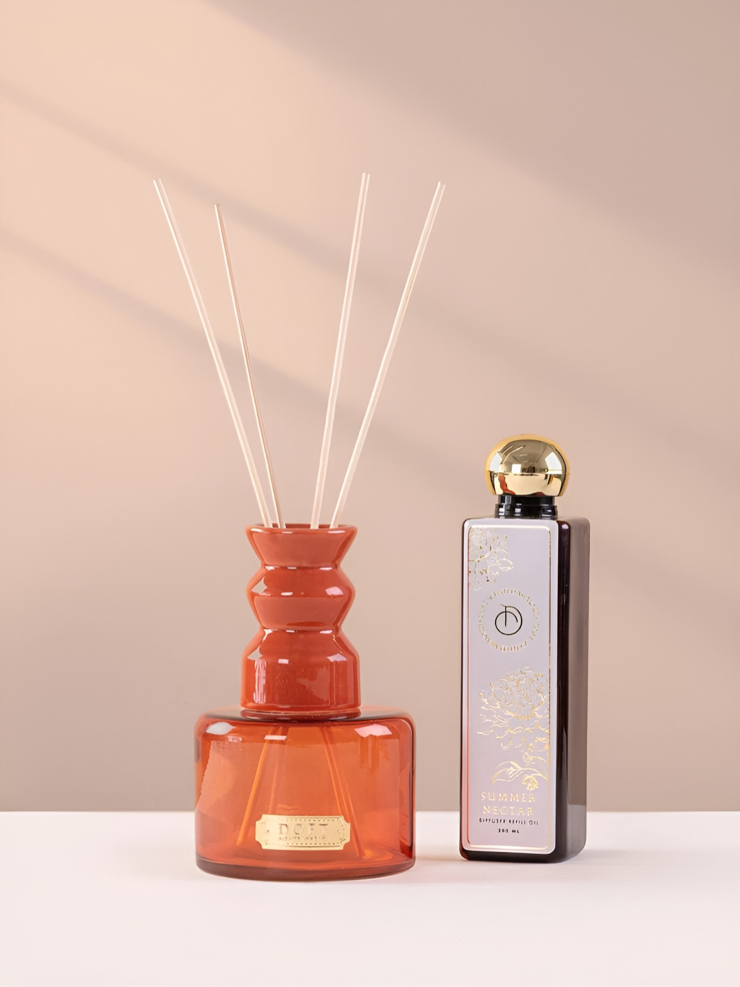 DOFT CANDLES Natural Diffuser Orange Summer Nectar Cosmic Hues Solid Jar Candles