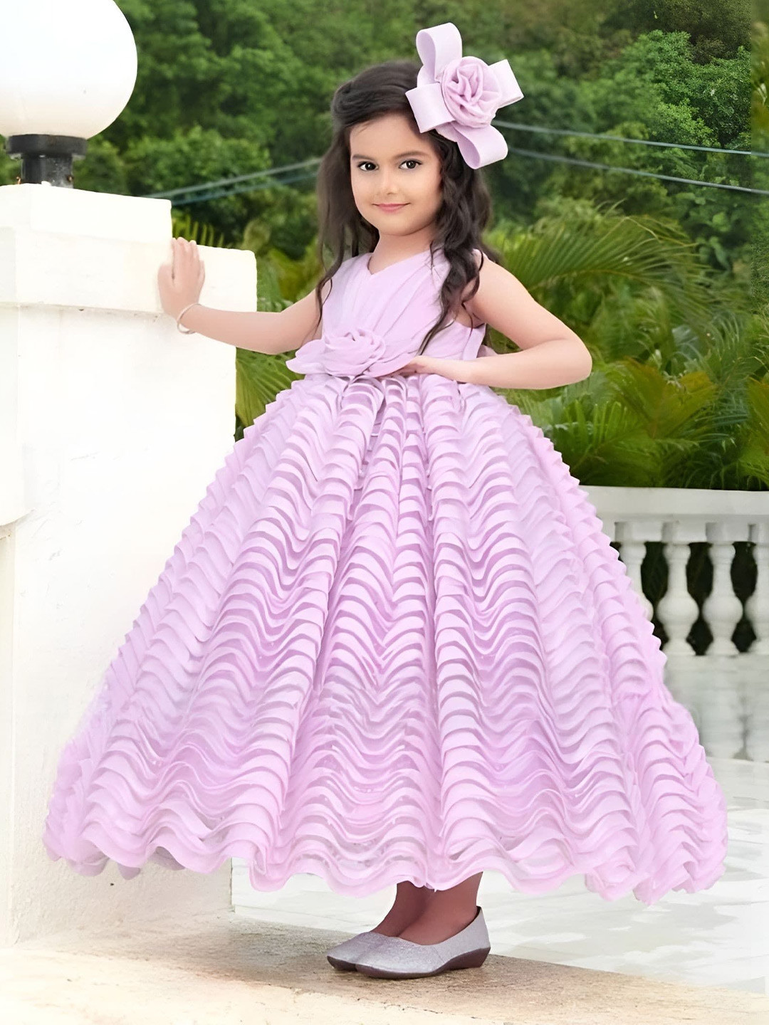 BAESD Kids Ruffles Gown Dress