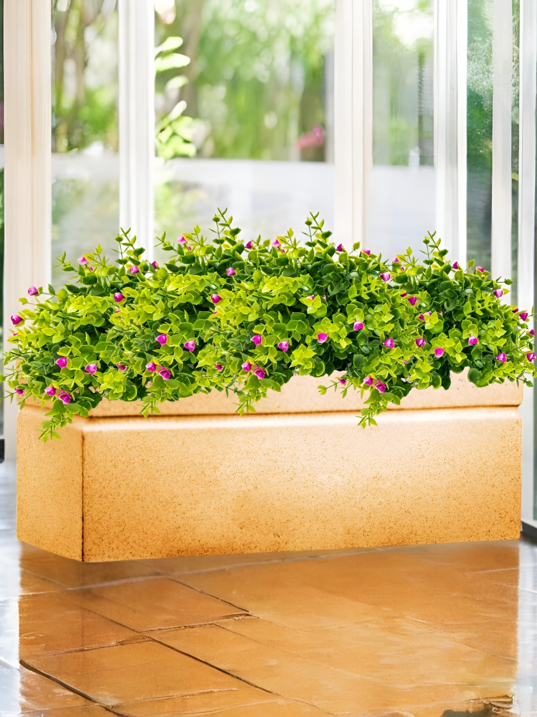 Go Hooked Decorative Planter & Indoor Outdoor  Flower Pot Recta (36X14)