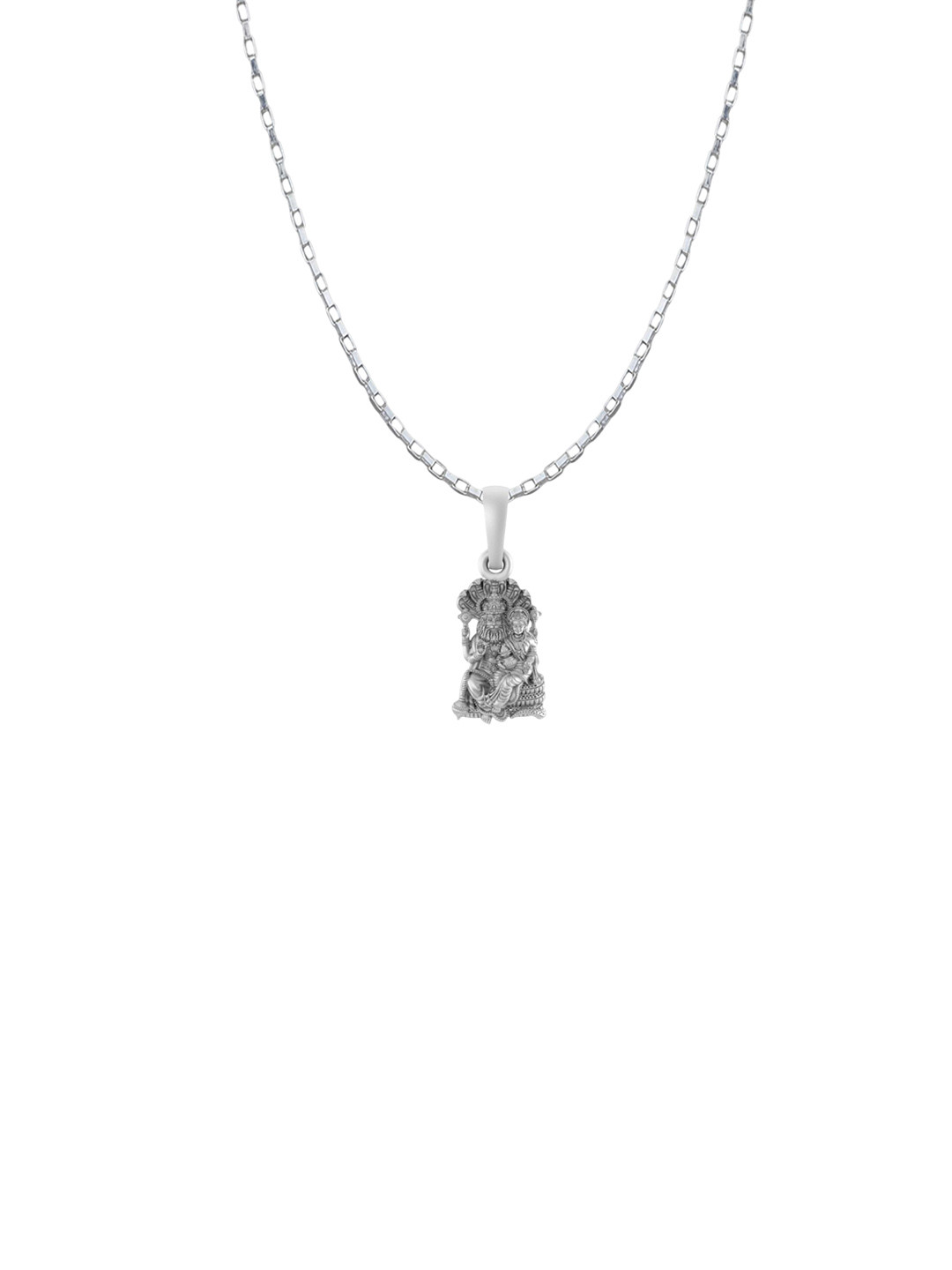 Metronaut Men 925 Sterling Silver Narsimha Laxmi Pendants With Chains