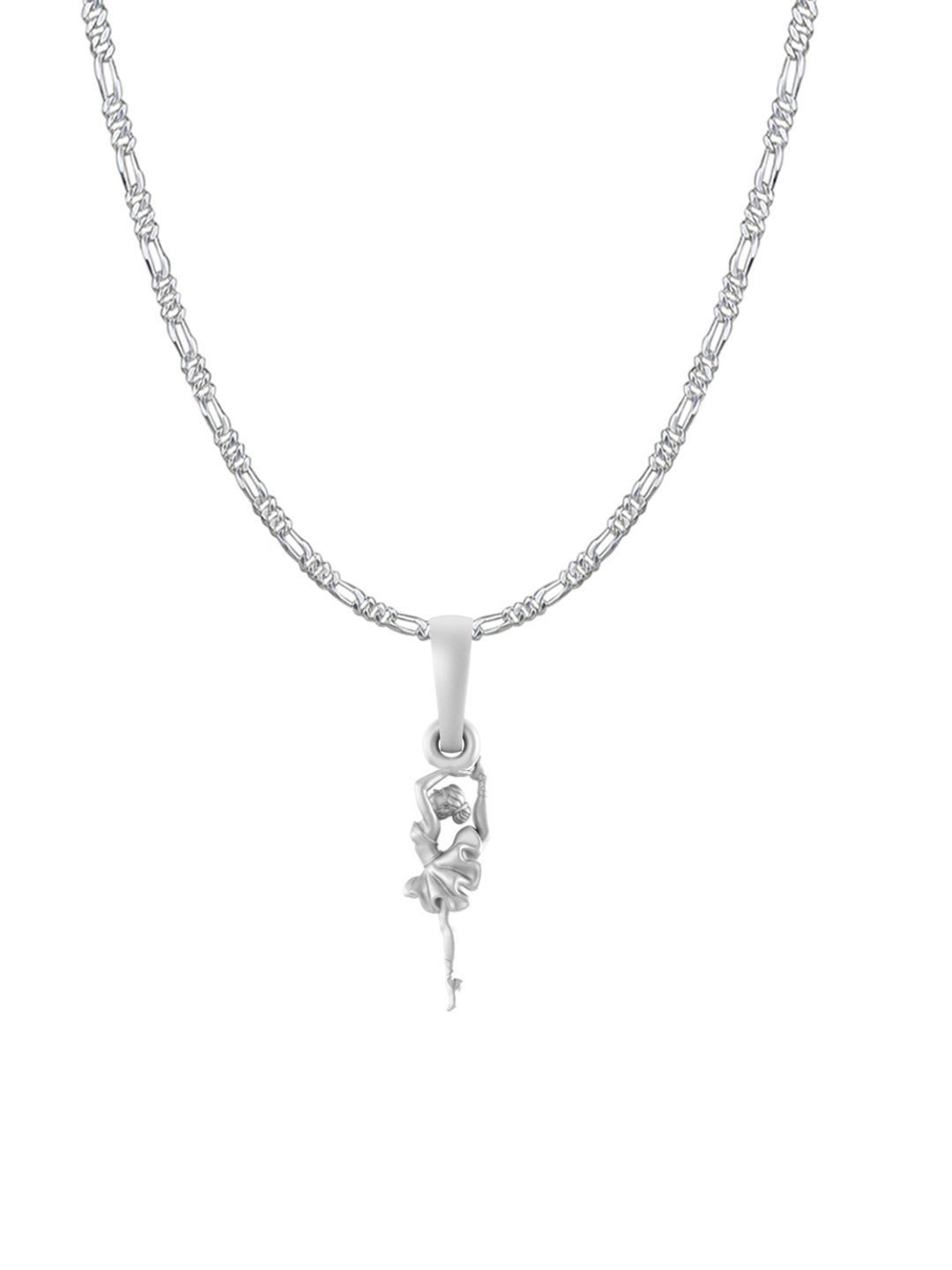Metronaut Men 925 Sterling Silver Dancing Girl Pendant With Chain