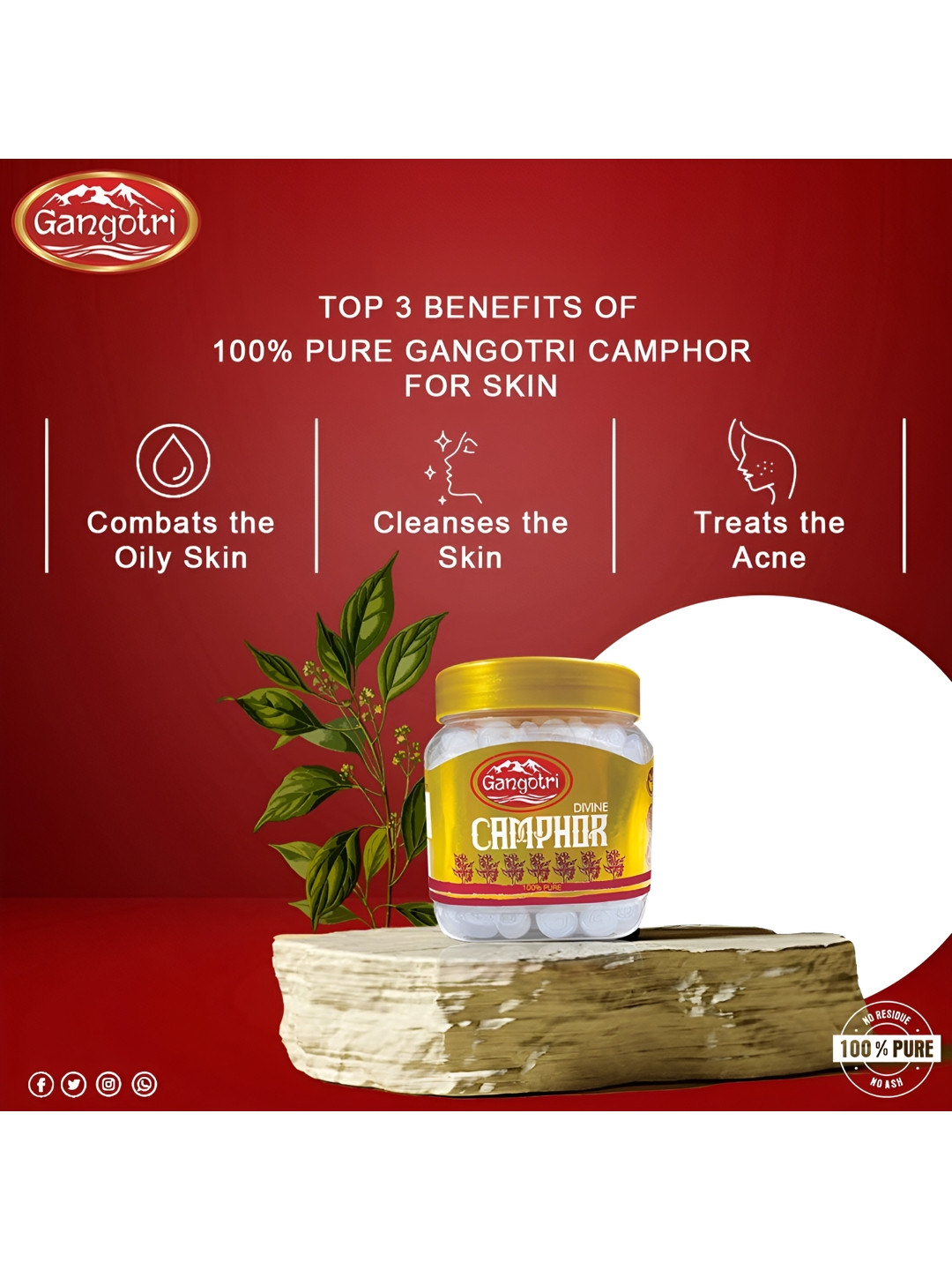 Gangotri Gold Camphor Tablets Jar 250 gm