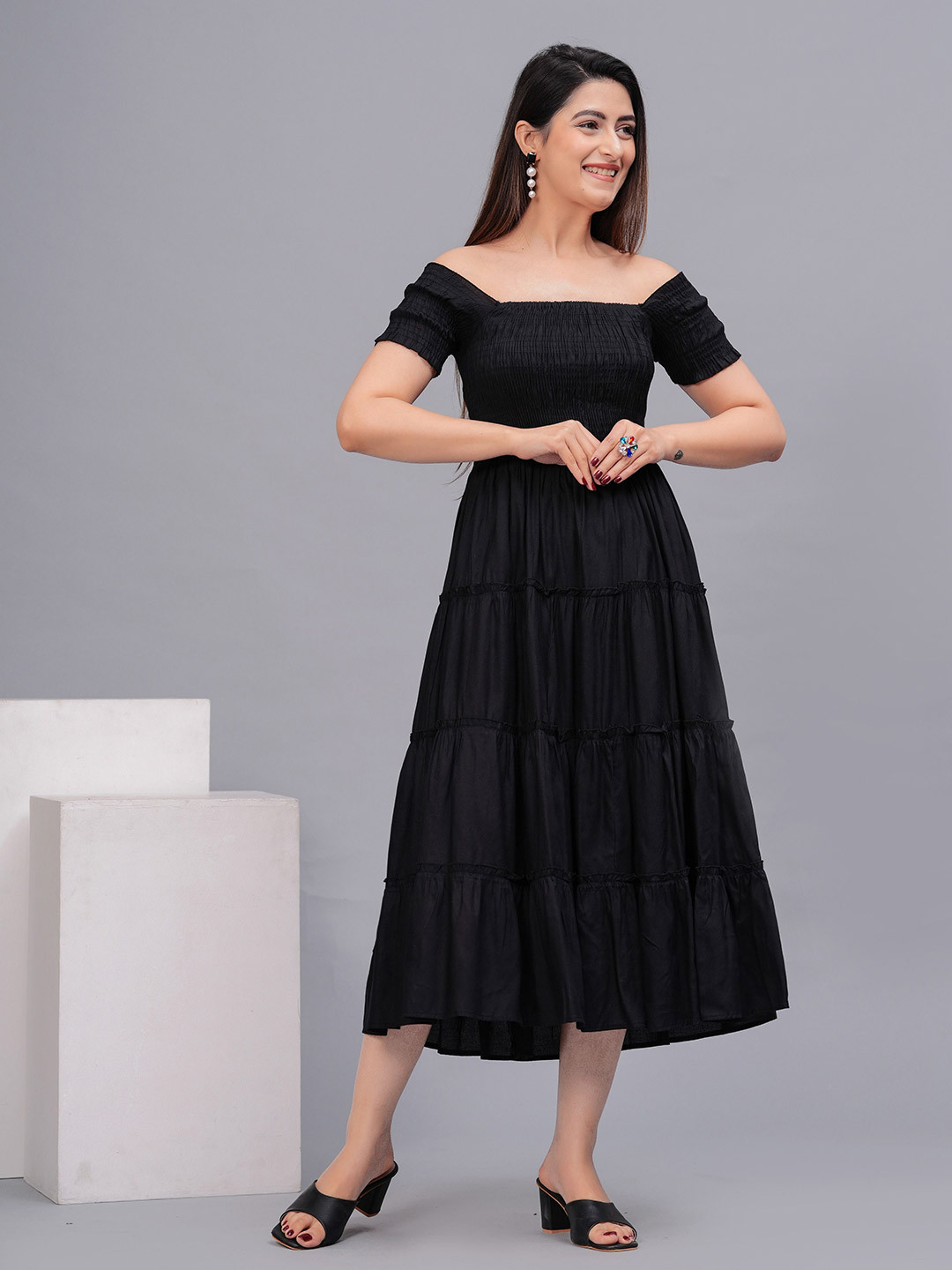 Fmkcreation Women Fit & Flare Maxi Dress