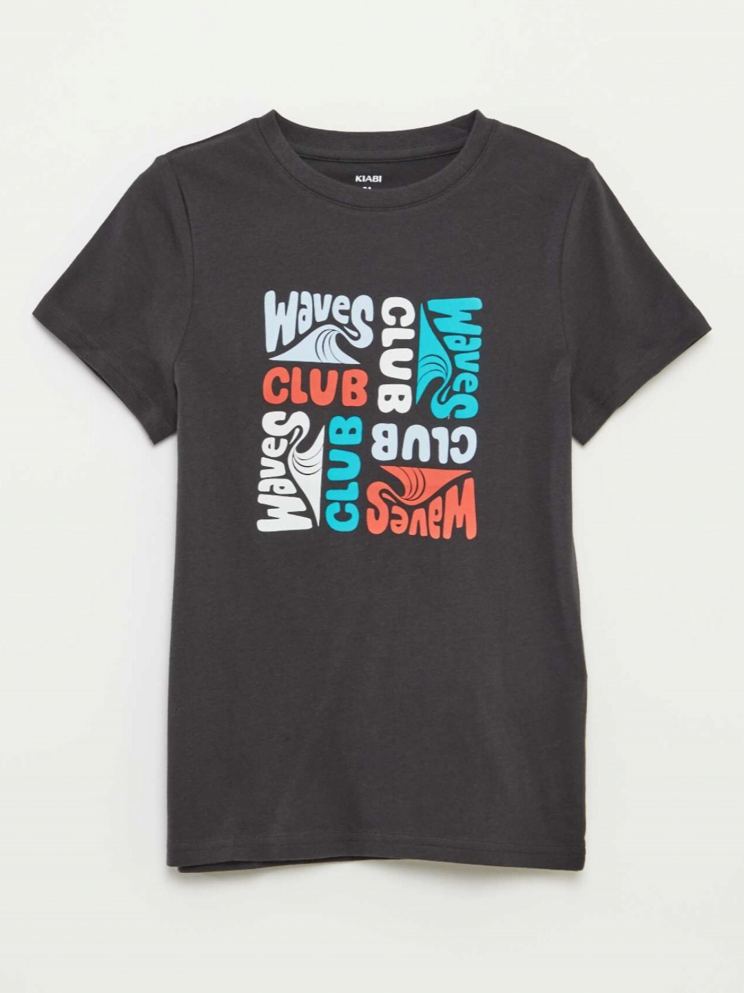 KIABI Boys Typography Printed Round Neck Cotton T-shirt