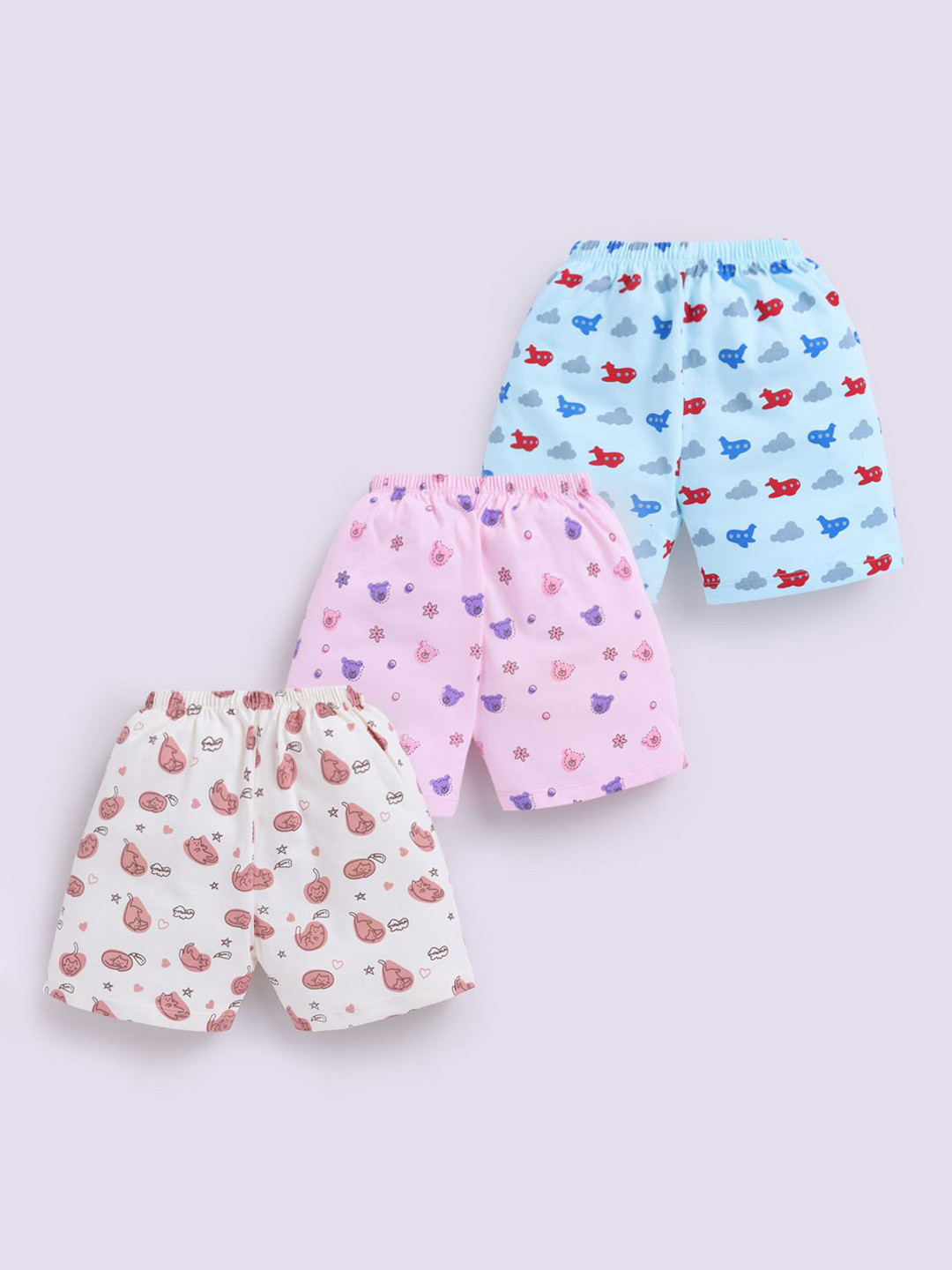 MooNKids Infants Pack Of 5 Printed Low Rise Briefs  R1-MK_Brief_3 blu pnk beig