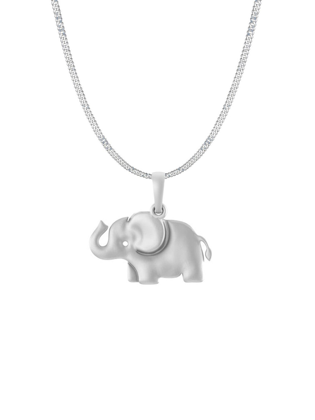 Metronaut Men 925 Sterling Silver Elephant Pendant With Chain