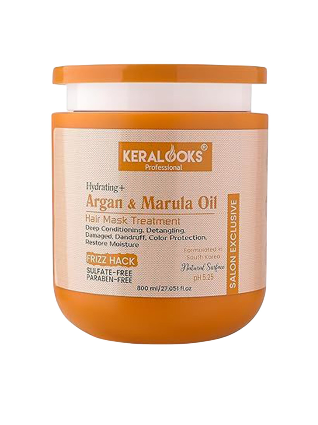 Keralooks professional Hydrating Argan & Marula Hair Mask For Deep Conditioning - 800 ml