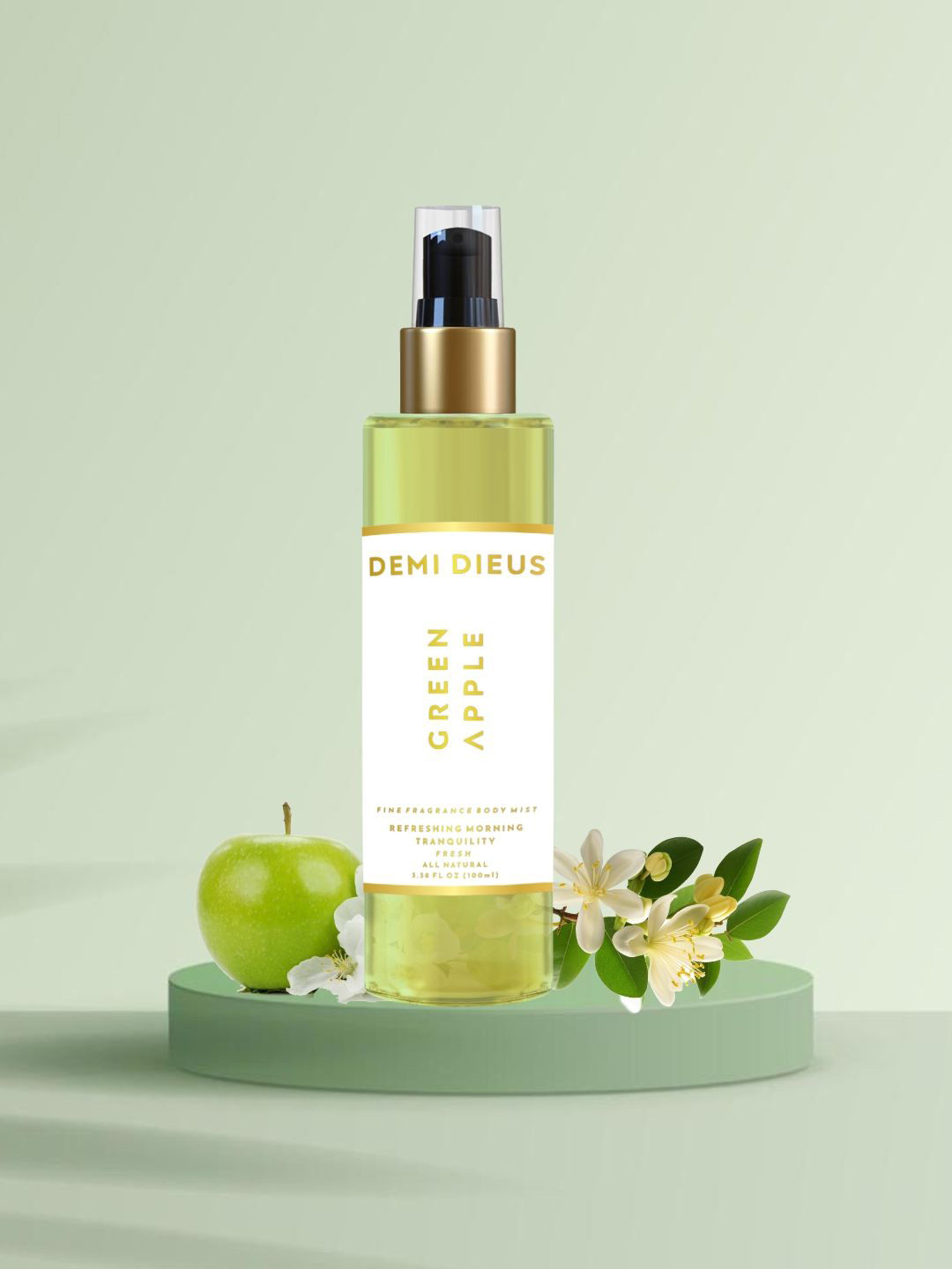 DEMI DIEUS Men Long Lasting Green Apple Body Mist - 100 ml
