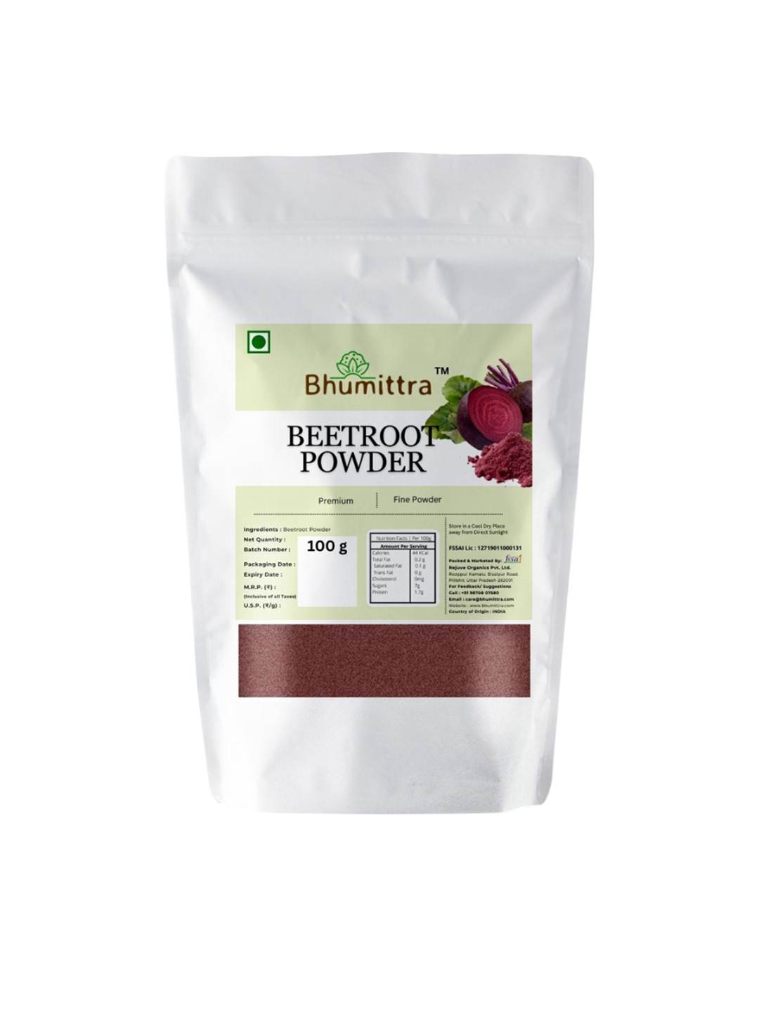 Bhumittra Beetroot Powder For Hair & Skin - 100 g