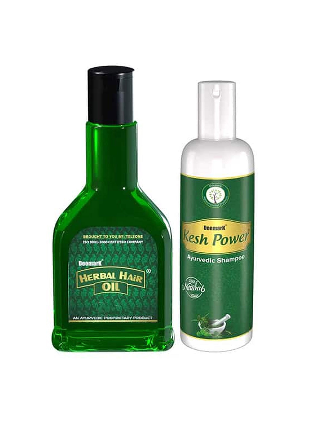 DEEMARK Set Of 2 Herbal Hair Oil- 120 ml & Kesh Power Shampoo- 100 ml