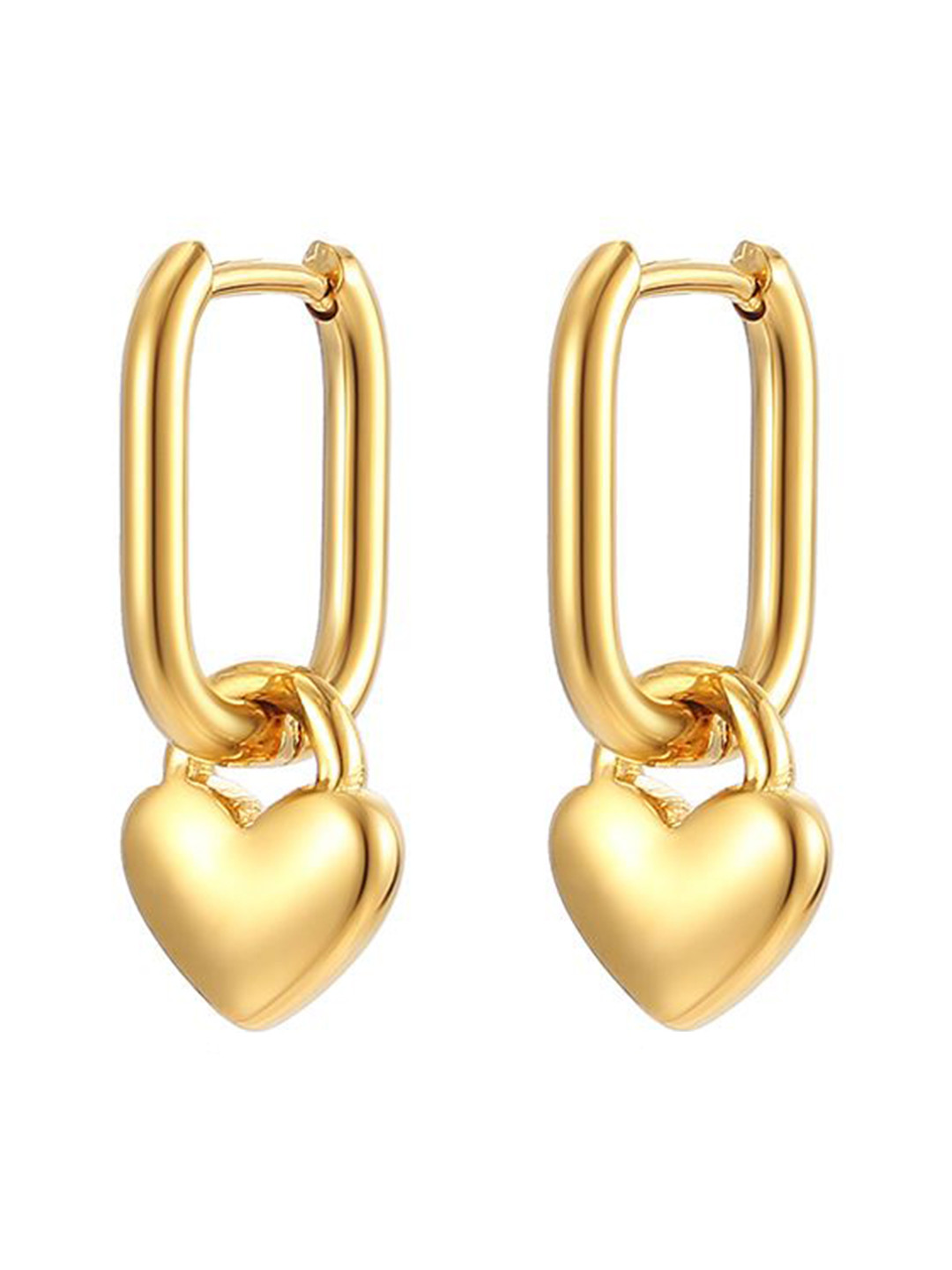 Aiza 18KT Gold-Plated Sweetheart Hoop Earrings