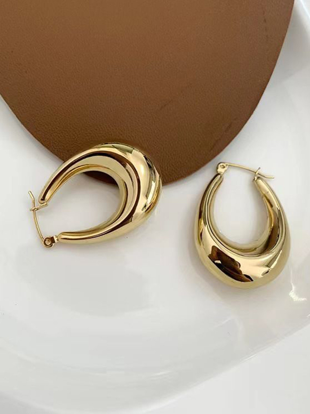 Aiza 18KT Gold-Plated Statement Hoop Earrings