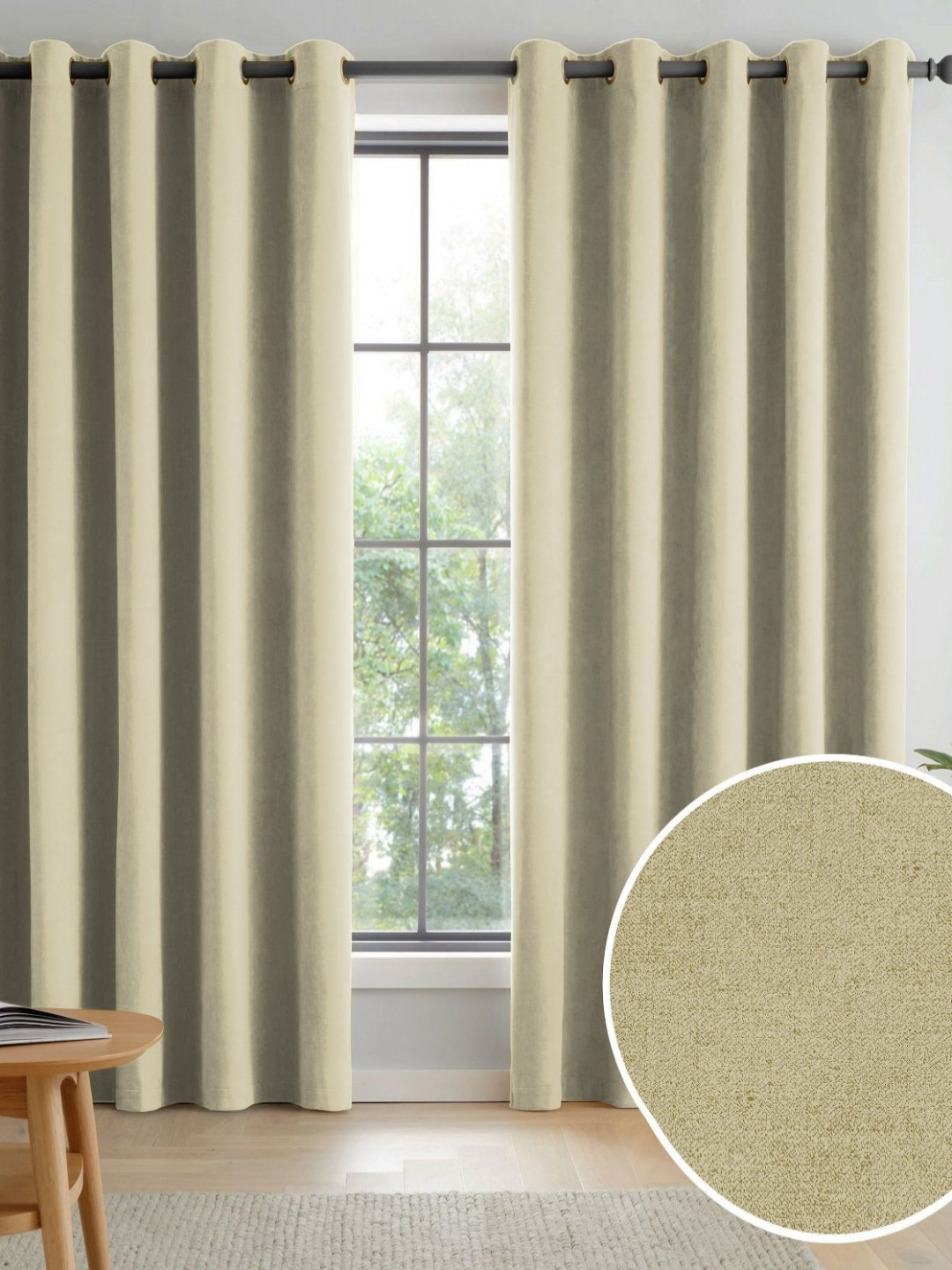 Myntra Elegant Homes Green 2 Pieces Black Out Long Door Curtains