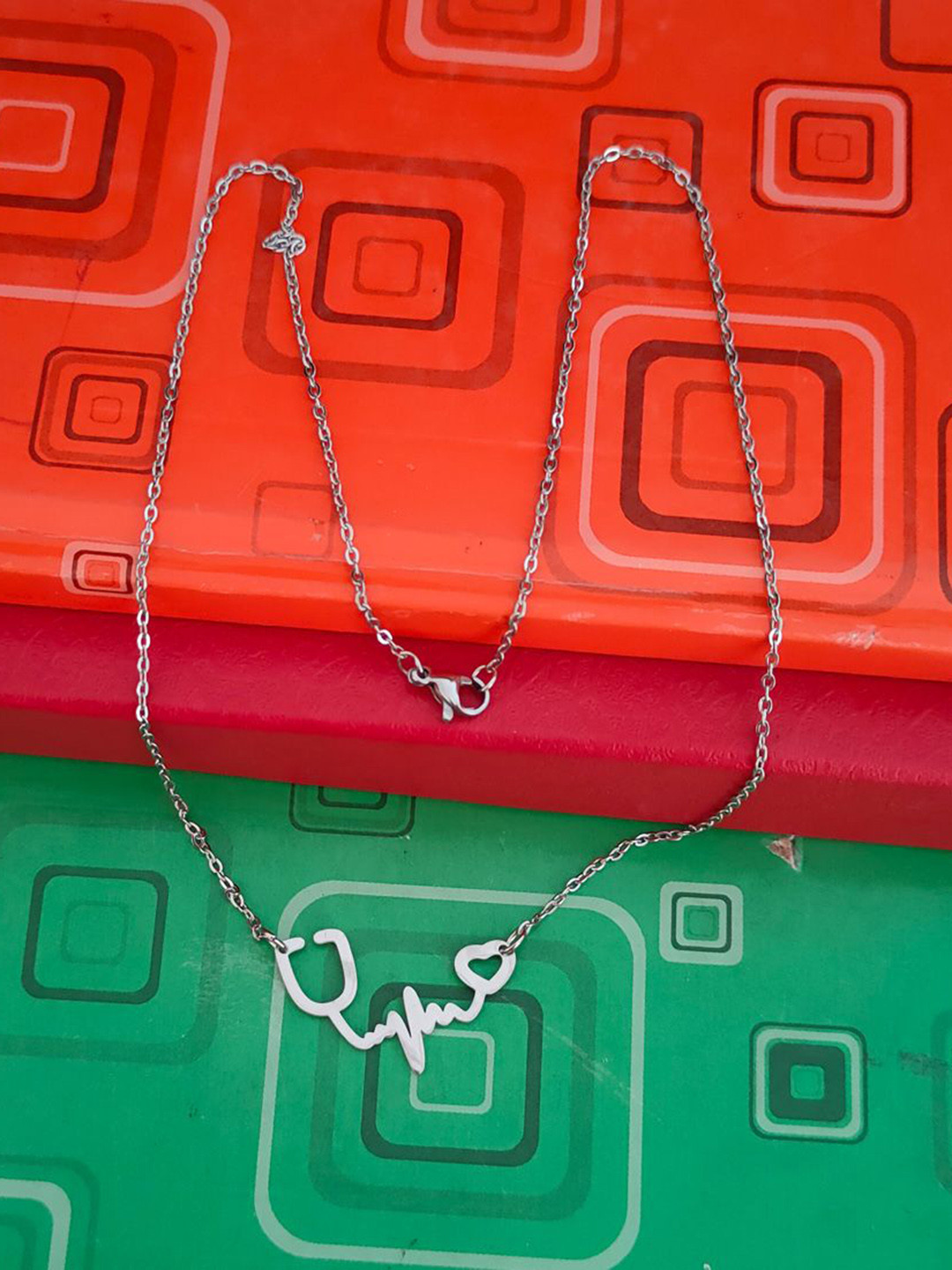 M Men Style Silver-Plated Necklace