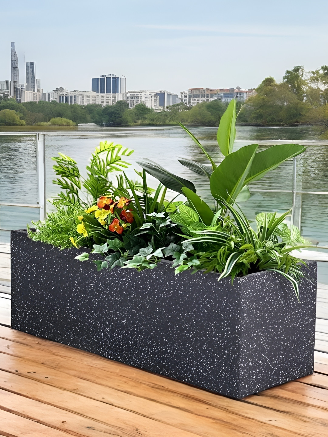 Go Hooked Decorative Planter & Indoor Outdoor  Flower Pot Recta R (21X8)