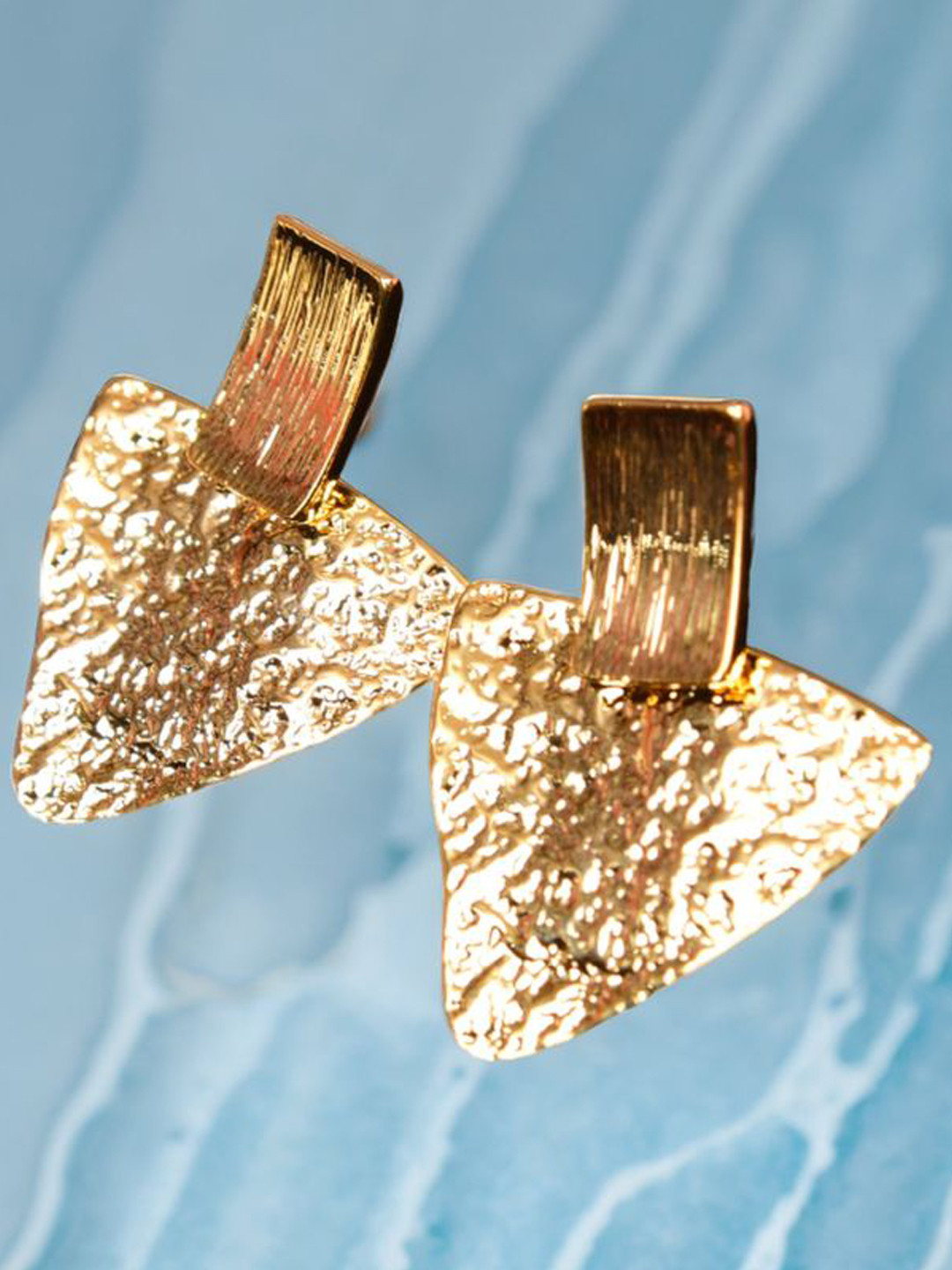 Bucciato Private Limited Gold-Plated Contemporary Drop Earrings