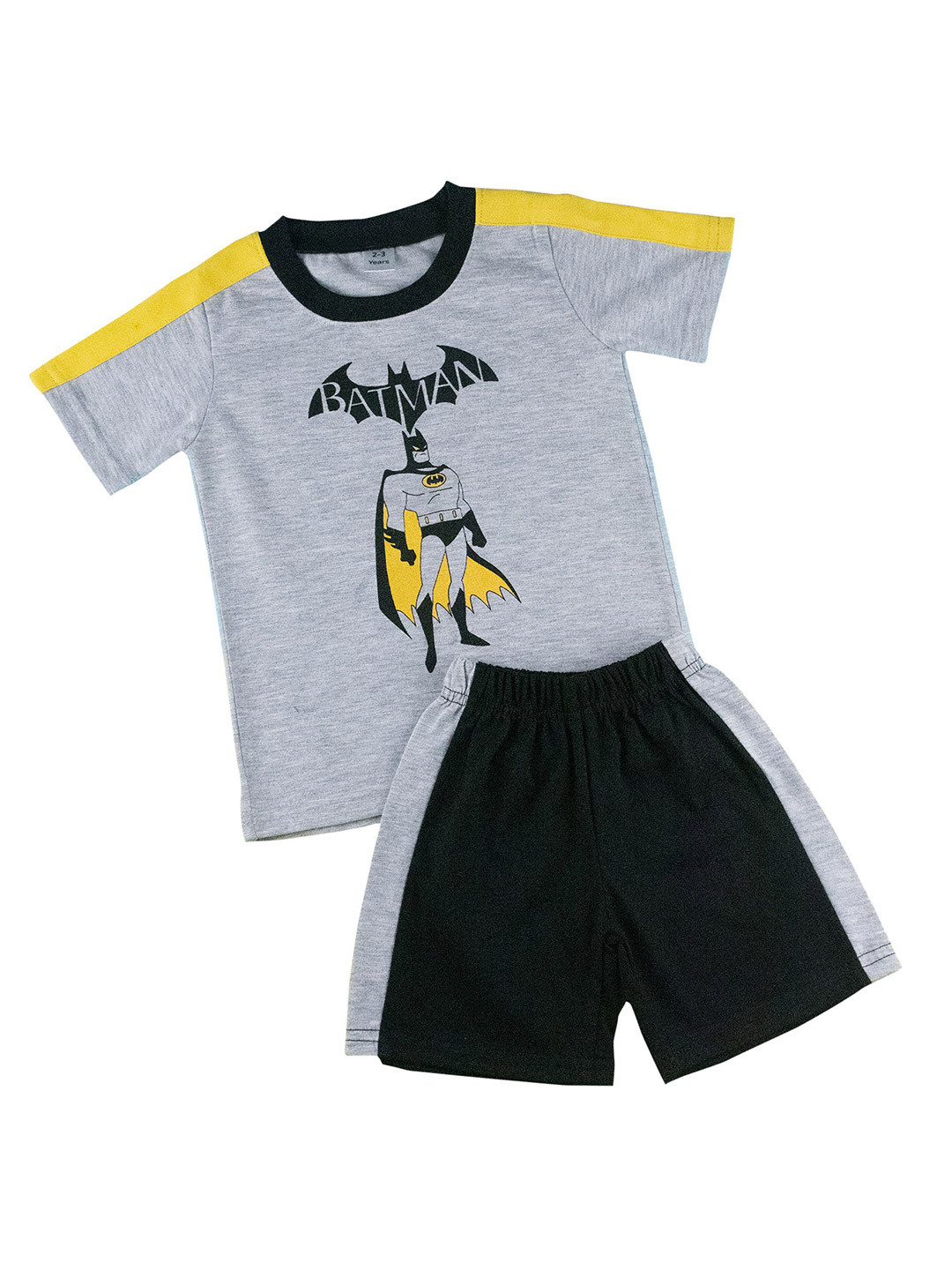 High Street Clothing Co Kids Batman Printed Short Sleeves T-shirt With Shorts