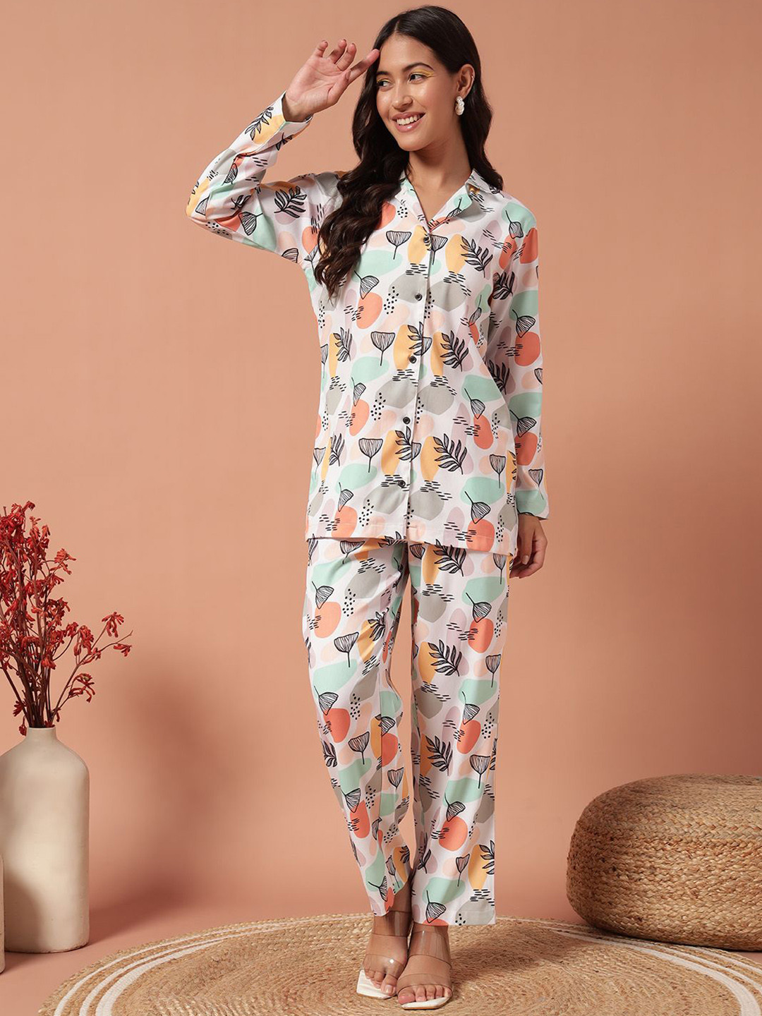 Plagg Conversation Printed Shirt With Trousers