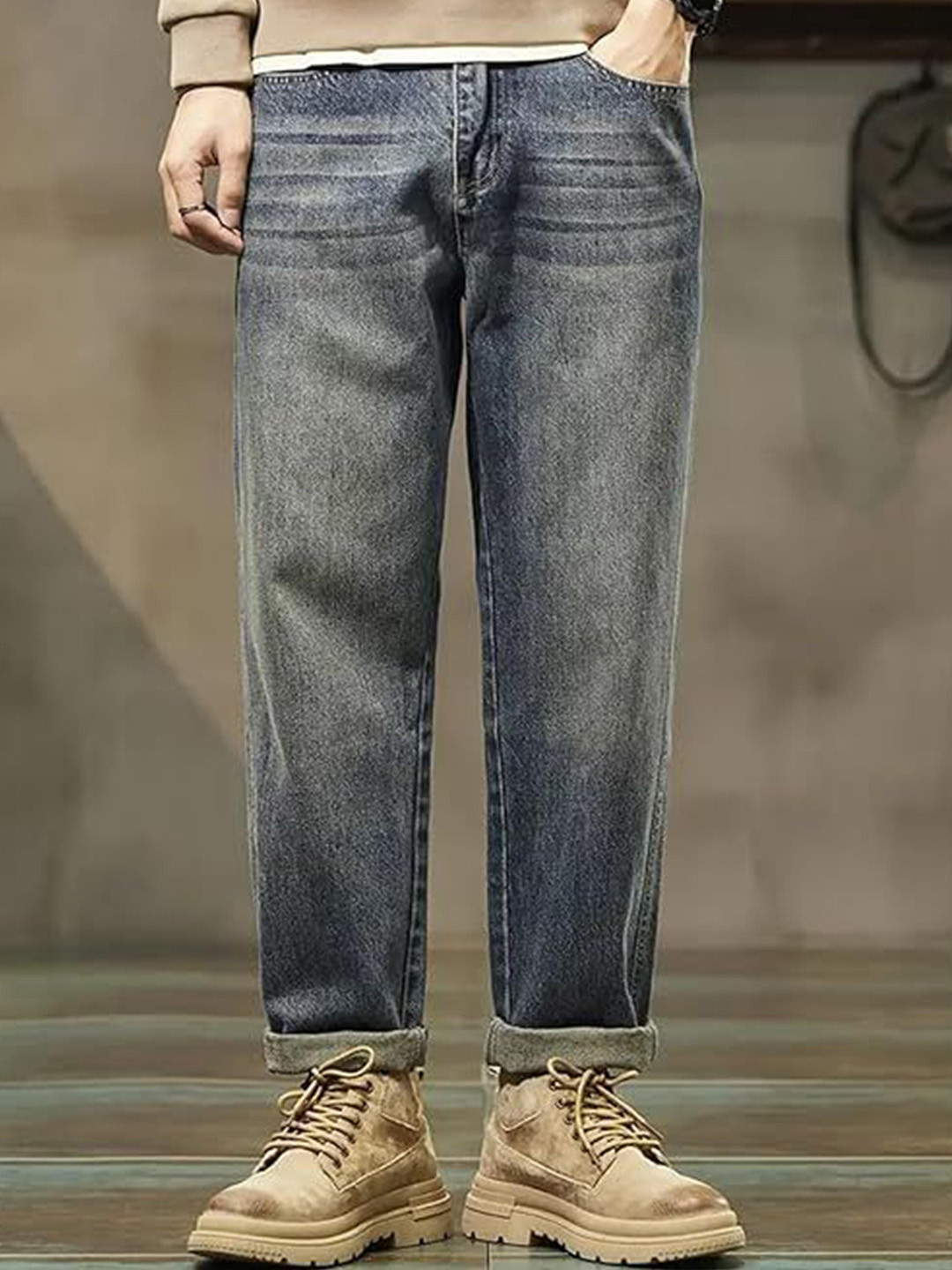 R.Code by The Roadster Life Co. Men Regular Fit Clean Look High-Rise Jeans