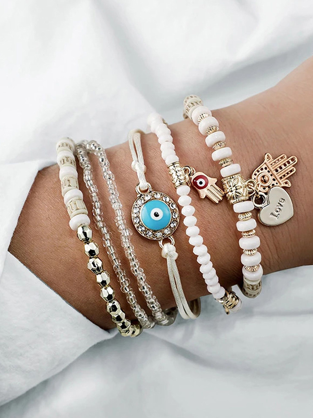 Thrillz Women 6 Silver-Plated Charm Bracelet