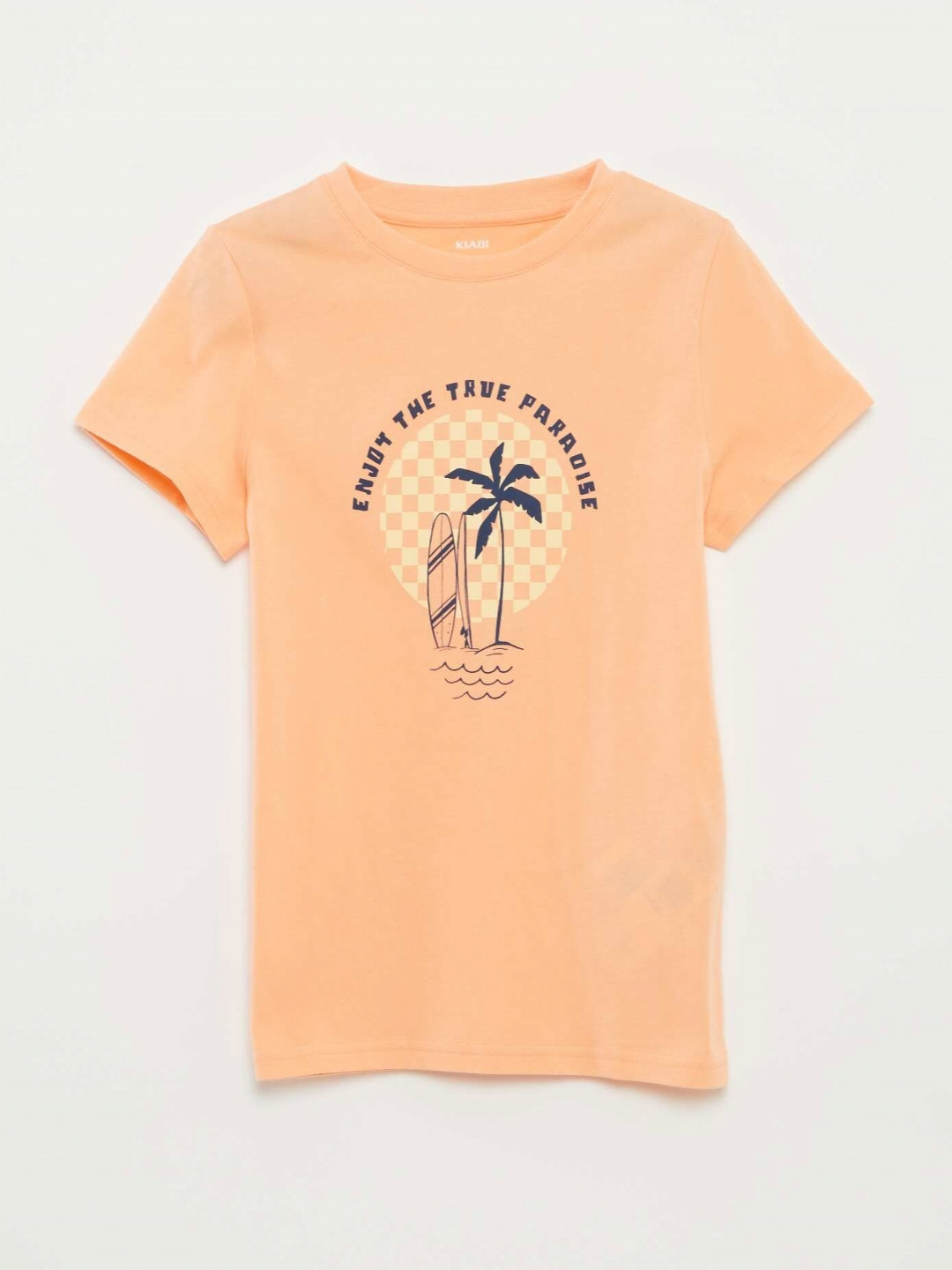 KIABI Boys Graphic Printed Round Neck Cotton T-shirt