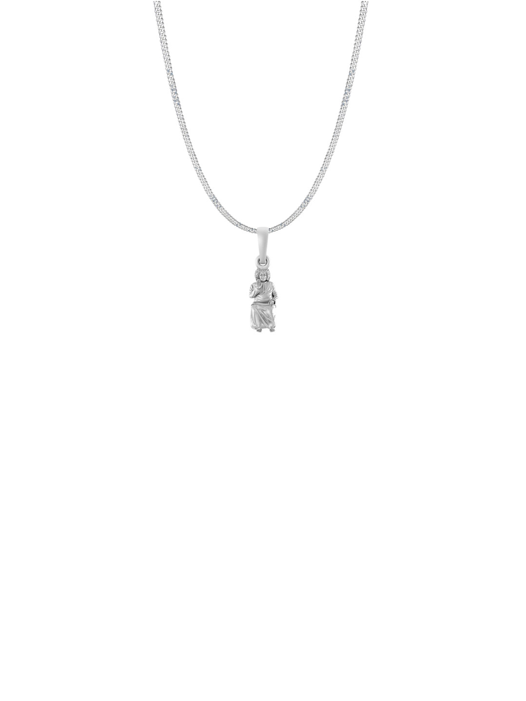 Metronaut Men 925 Sterling Silver Satya Sai Pendant With Chain