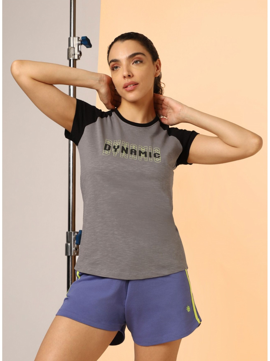 CULT Women Dark Grey Dynamic Ringer T-shirt