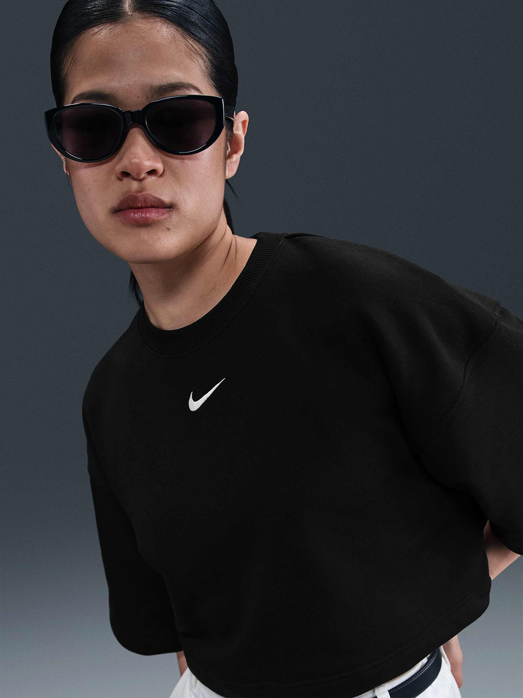 Nike Sportswear Phoenix Fleece Women's Loose Short-Sleeve Cropped French Terry Top