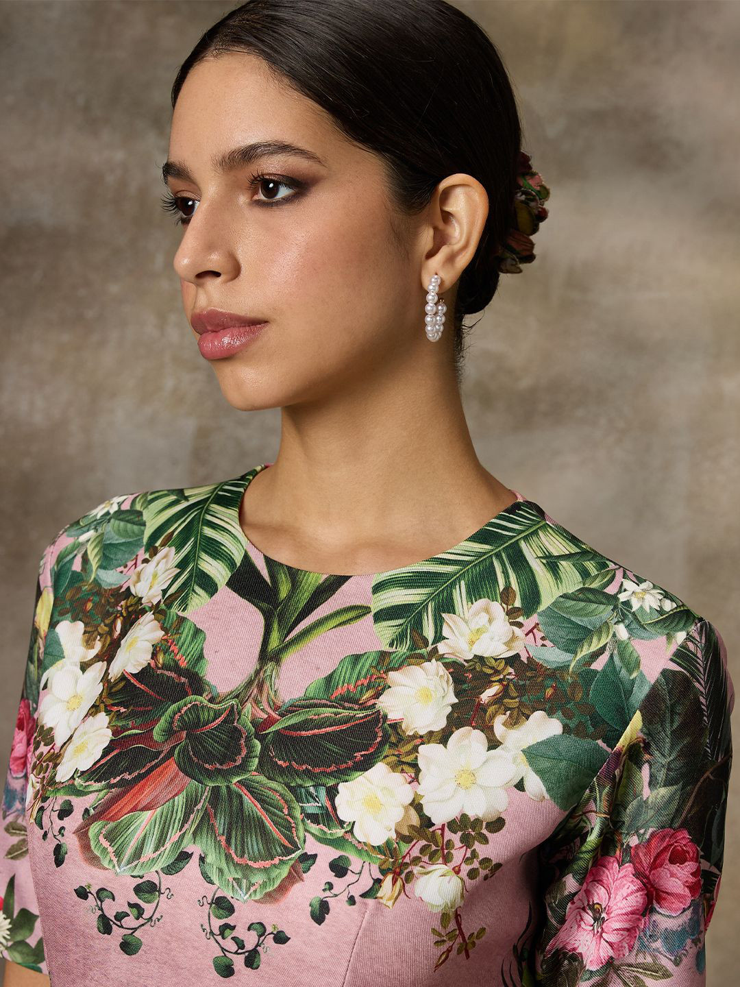 Rivaar By Rocky Star Women Floral Printed Cut-Outs Detail Maxi Dress