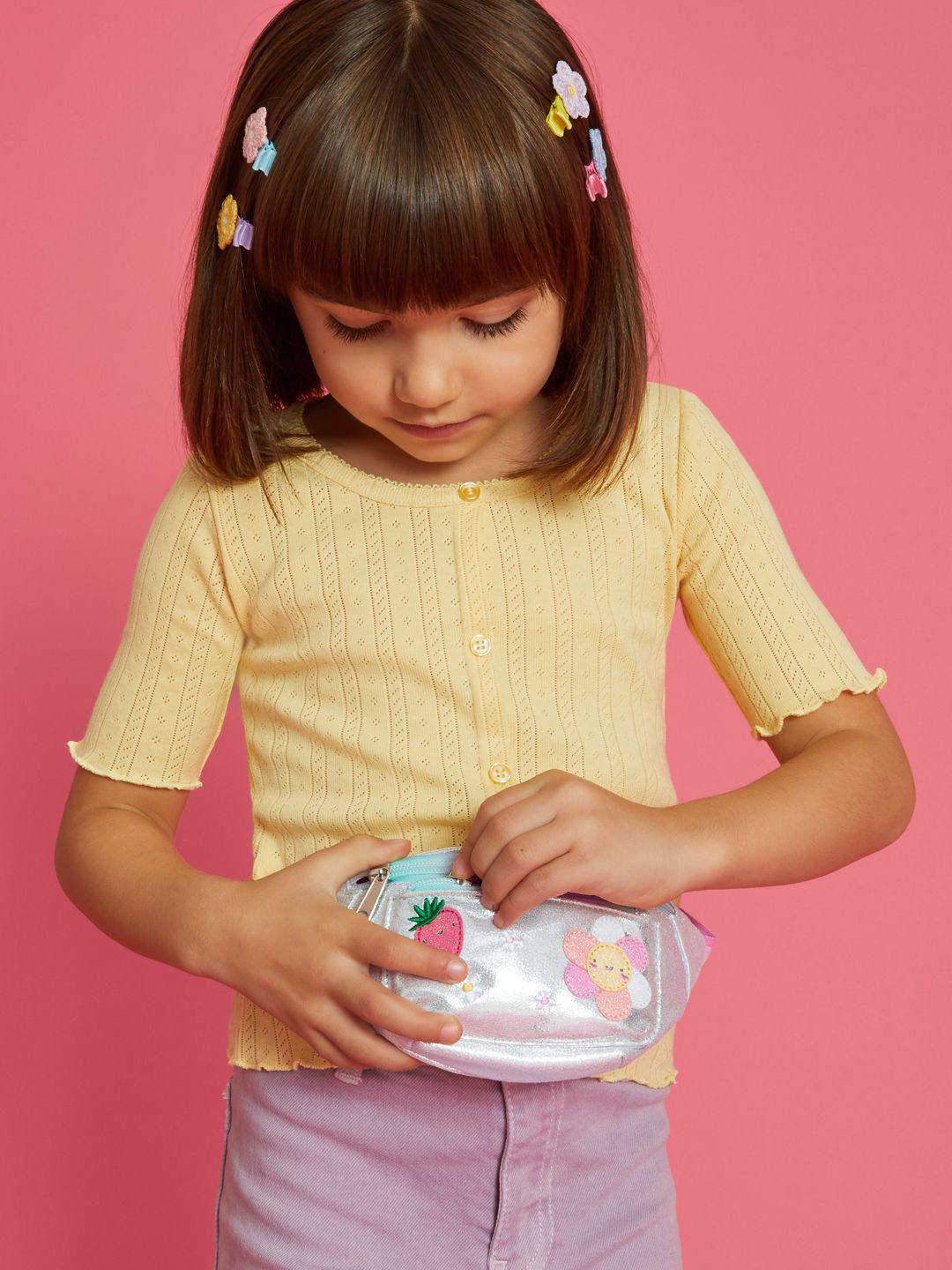 Accessorize Girl Embellished Sling Bag With Non-Detachable Sling Strap