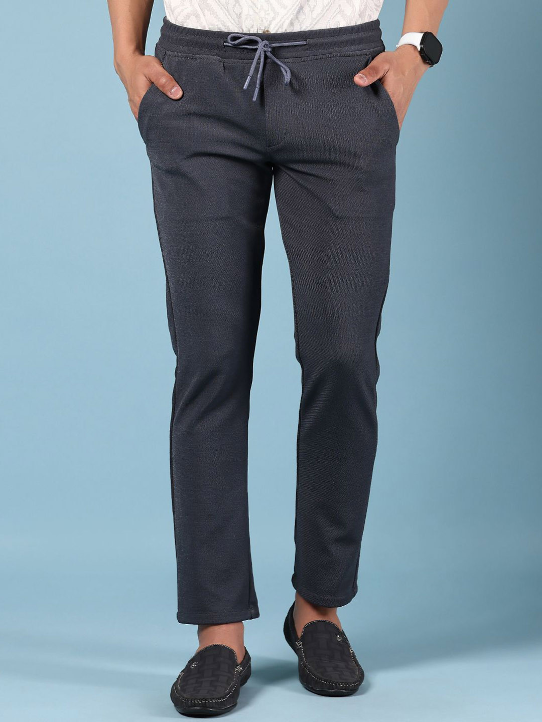 V-Mart Men Mid-Rise Regular Fit Cotton Fourway Stretch Casual Chinos