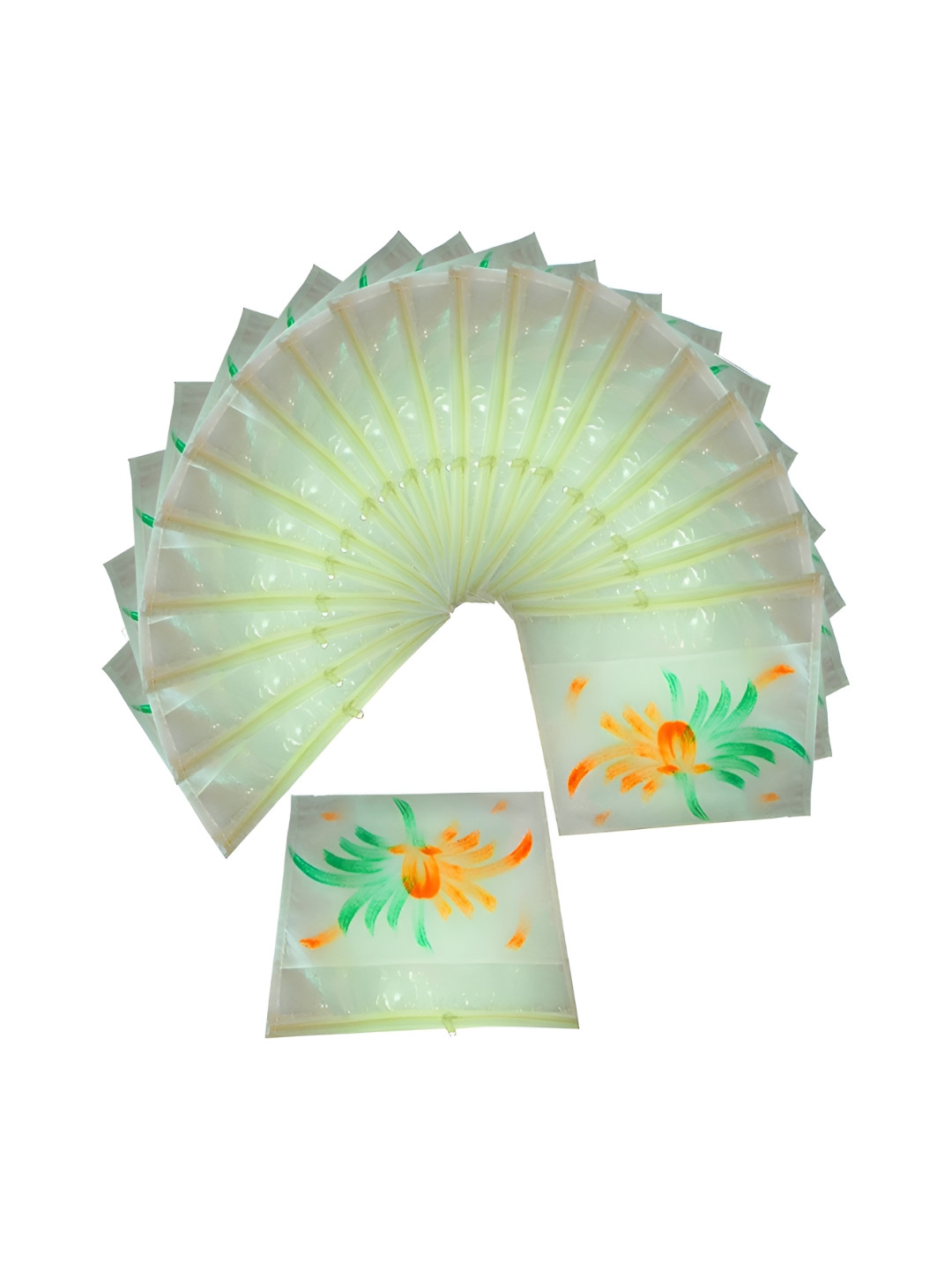 atorakushon White 20 Pieces Wardrobe Single Saree Organisers For Clothes Storage Bags