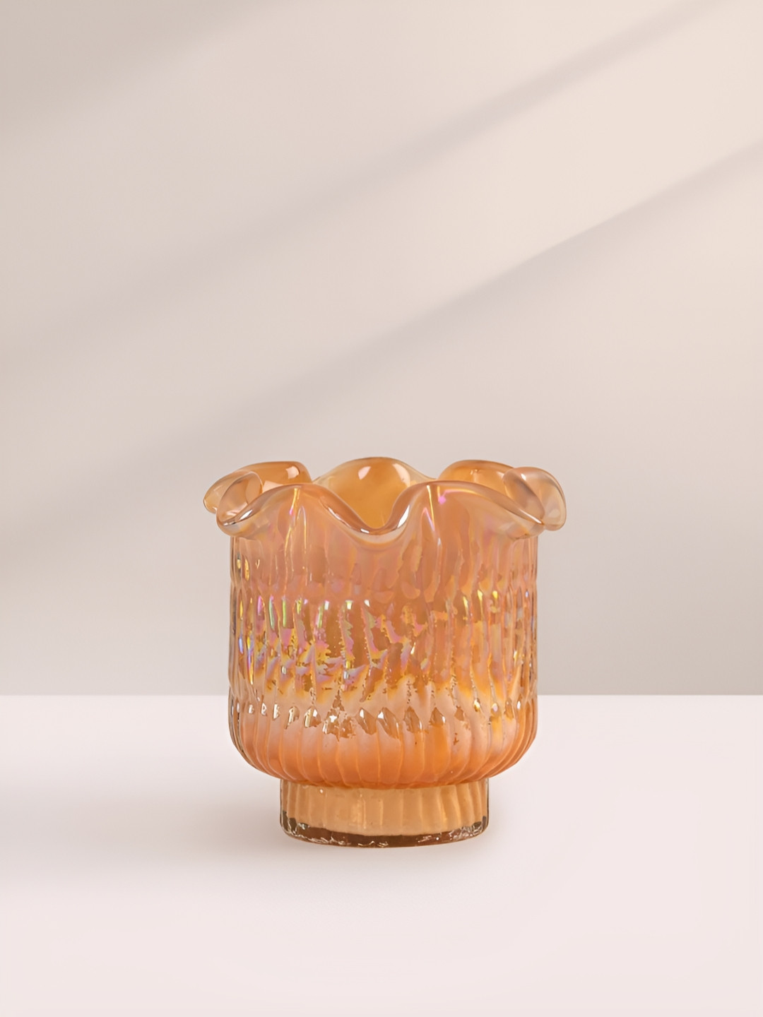 DOFT CANDLES Flower-Cut Scented 1 Wick Lemongrass Striped Geometric Regular Jar Candles