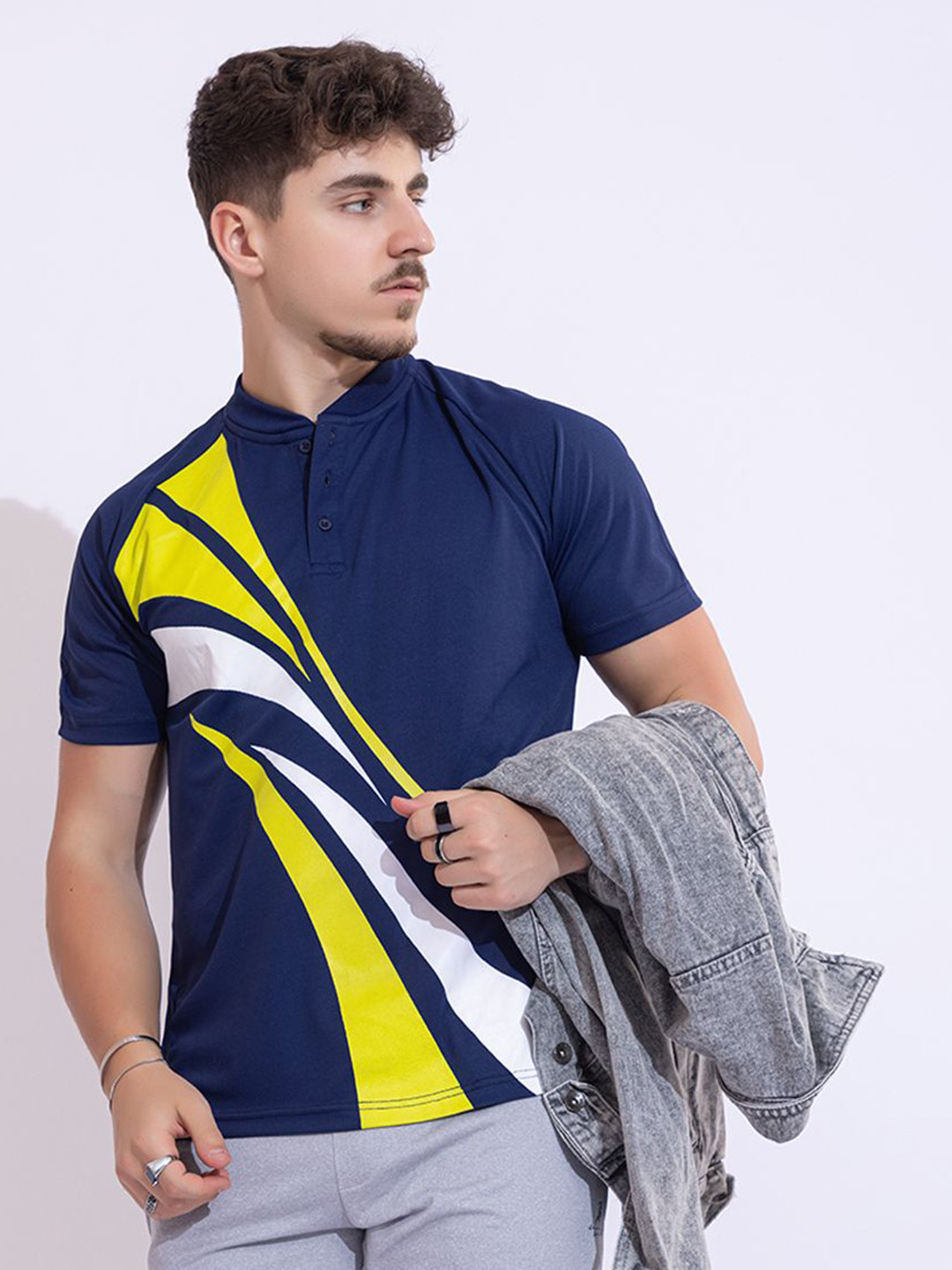 ARMISTO Drifit Pickelball Henley Neck T-shirt