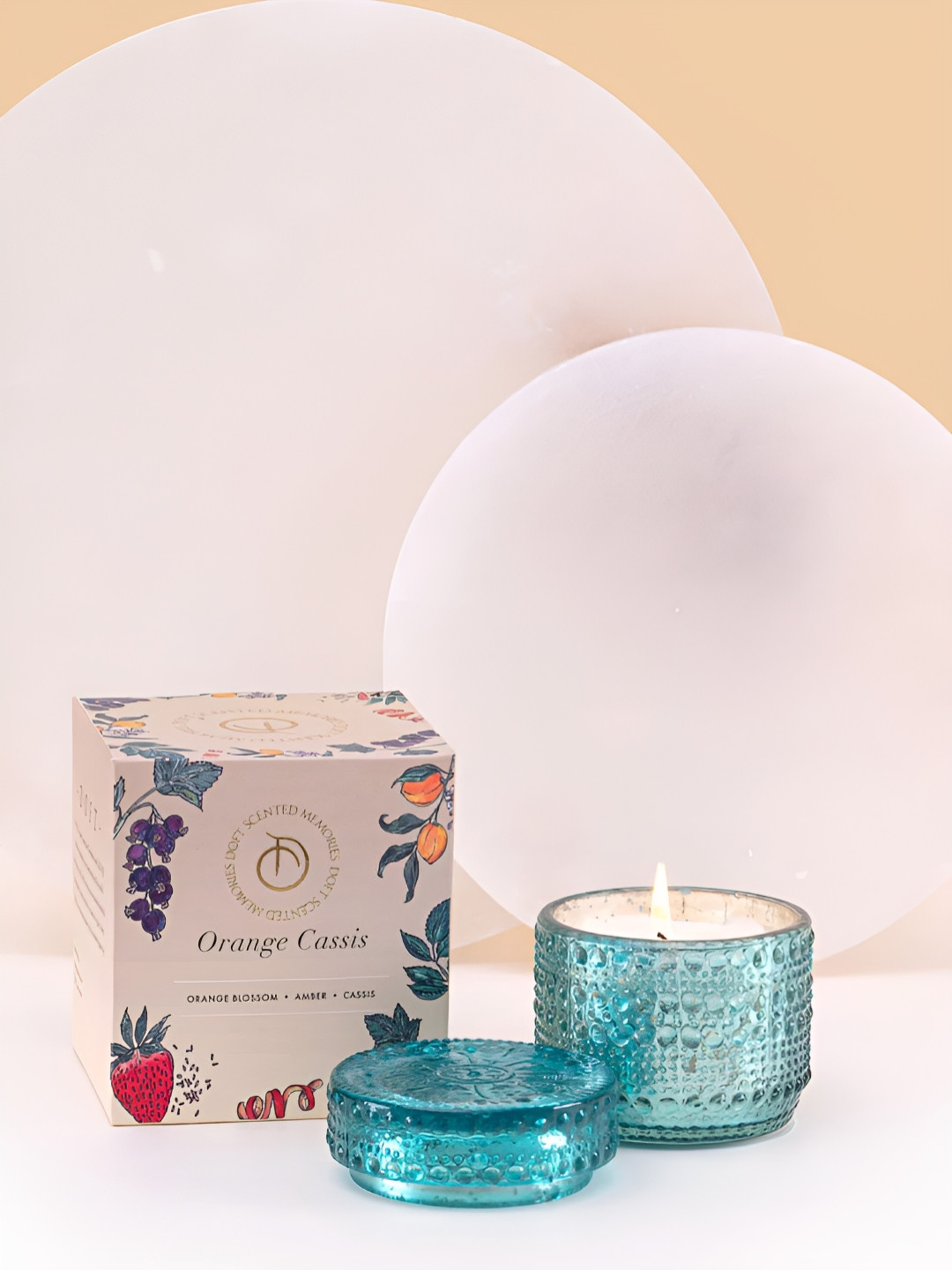 DOFT CANDLES Scented 1 Wick Orange Cassis Geometric Geometric Regular Jar Candles