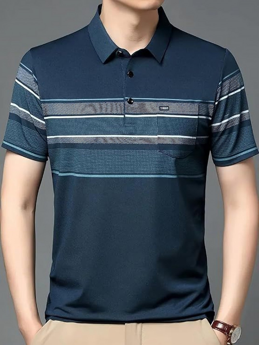 R.Code by The Roadster Life Co. Men Polo Collar T-shirt