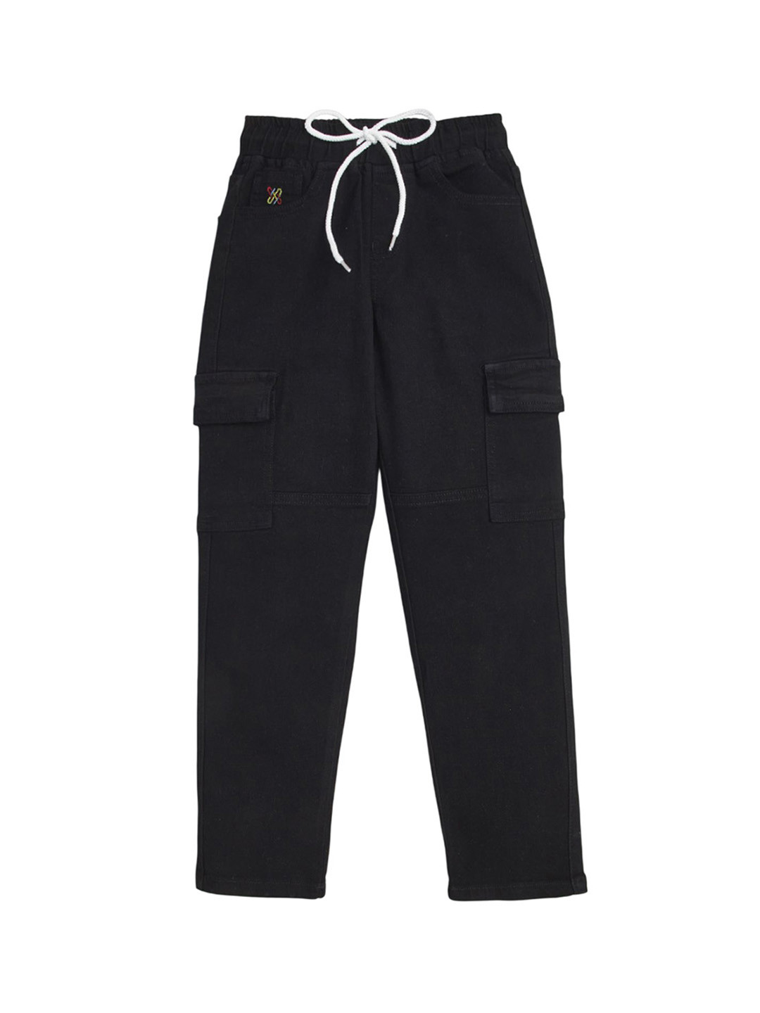 Knit N Knot Boys Cargo Styles Mid-Rise Stretchable Cotton Jeans